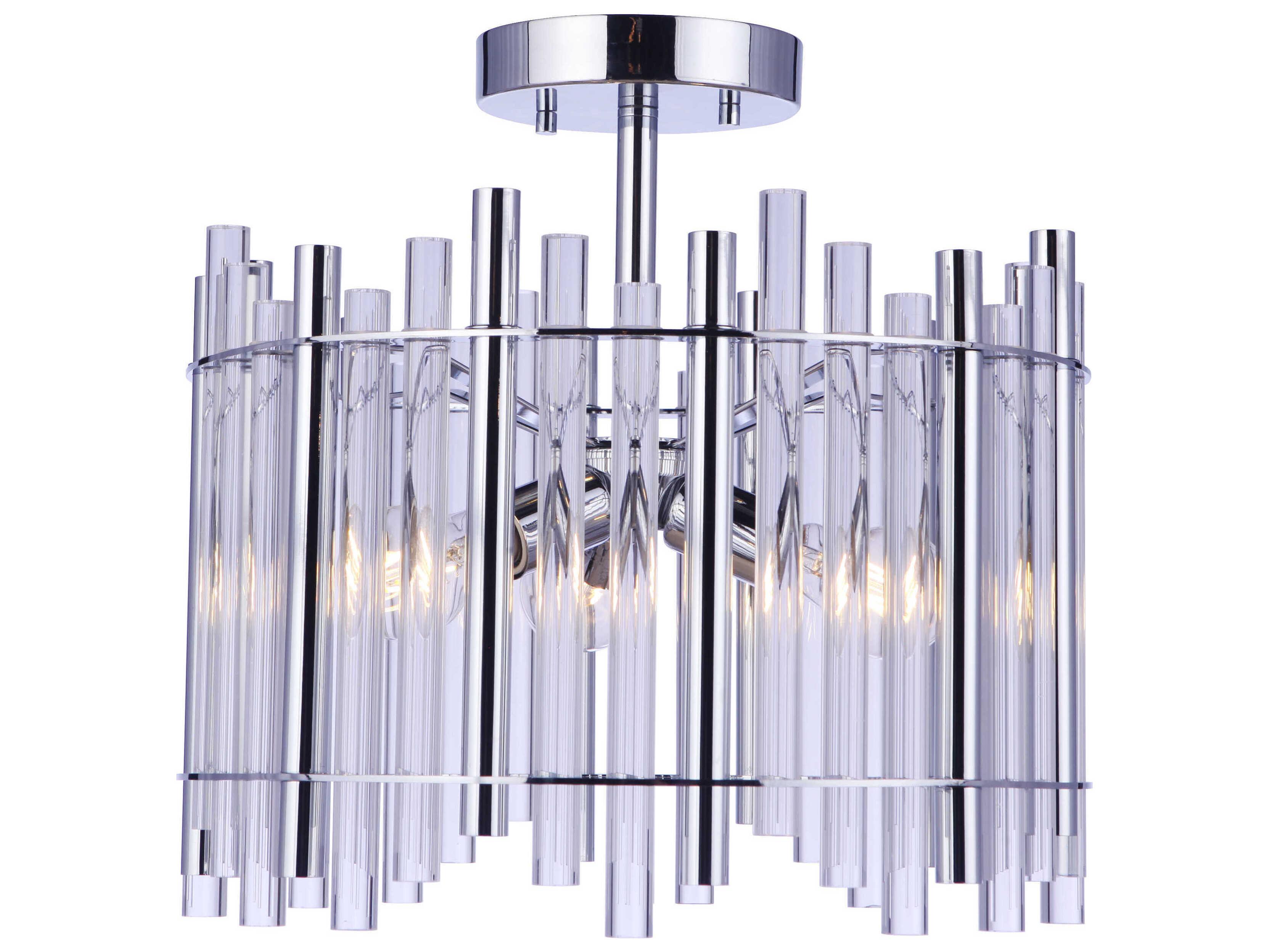 Craftmade Reveal 3-Light Chrome Drum Semi Flush Mount
