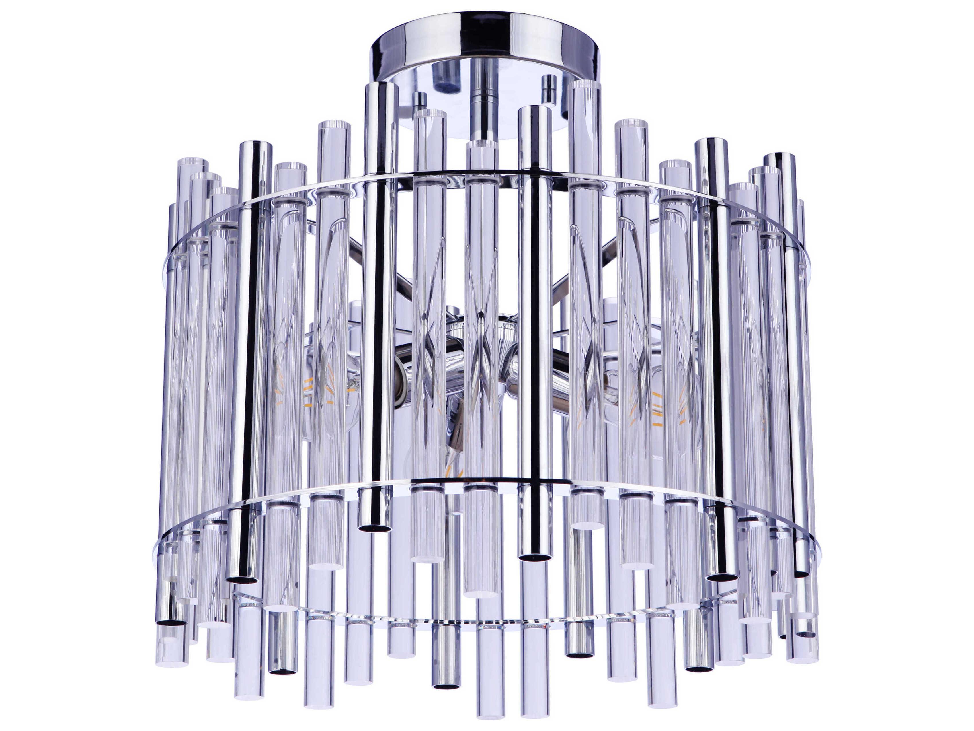 Craftmade Reveal 3-Light Chrome Drum Semi Flush Mount