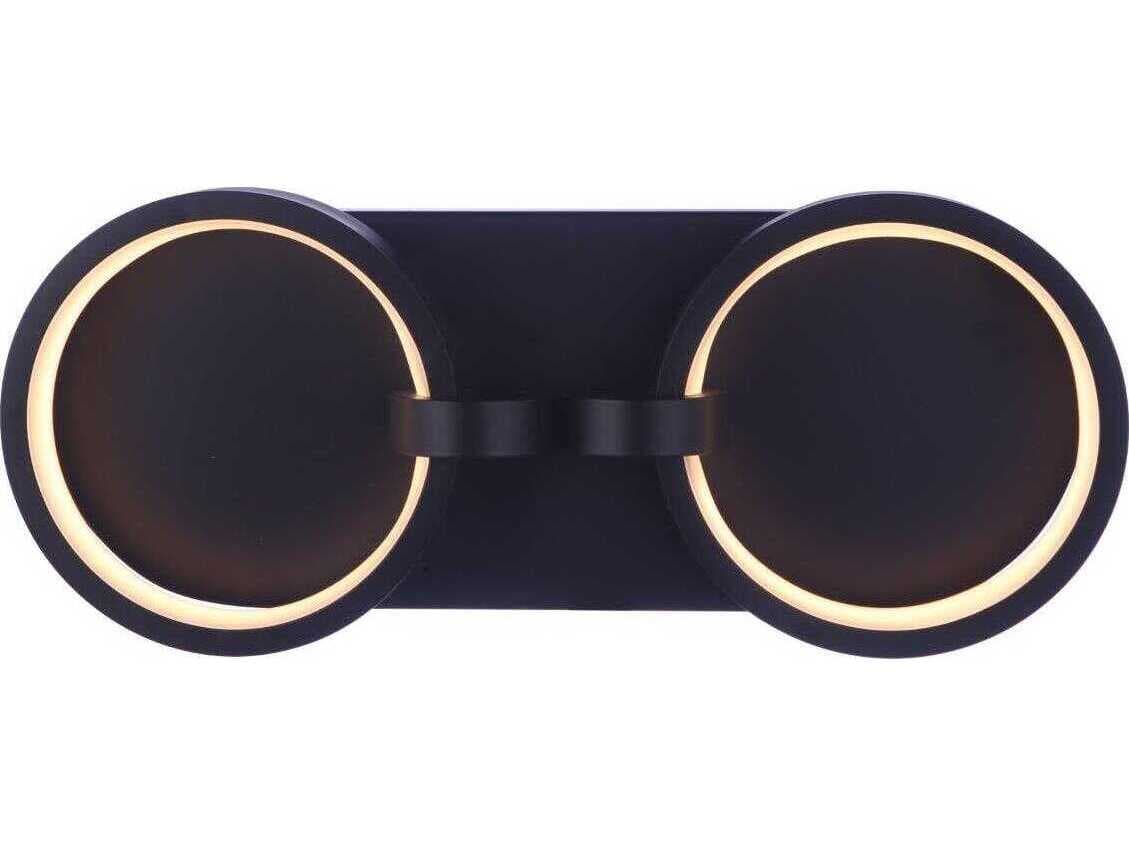Craftmade Context 2-Light Flat Black Vanity Light