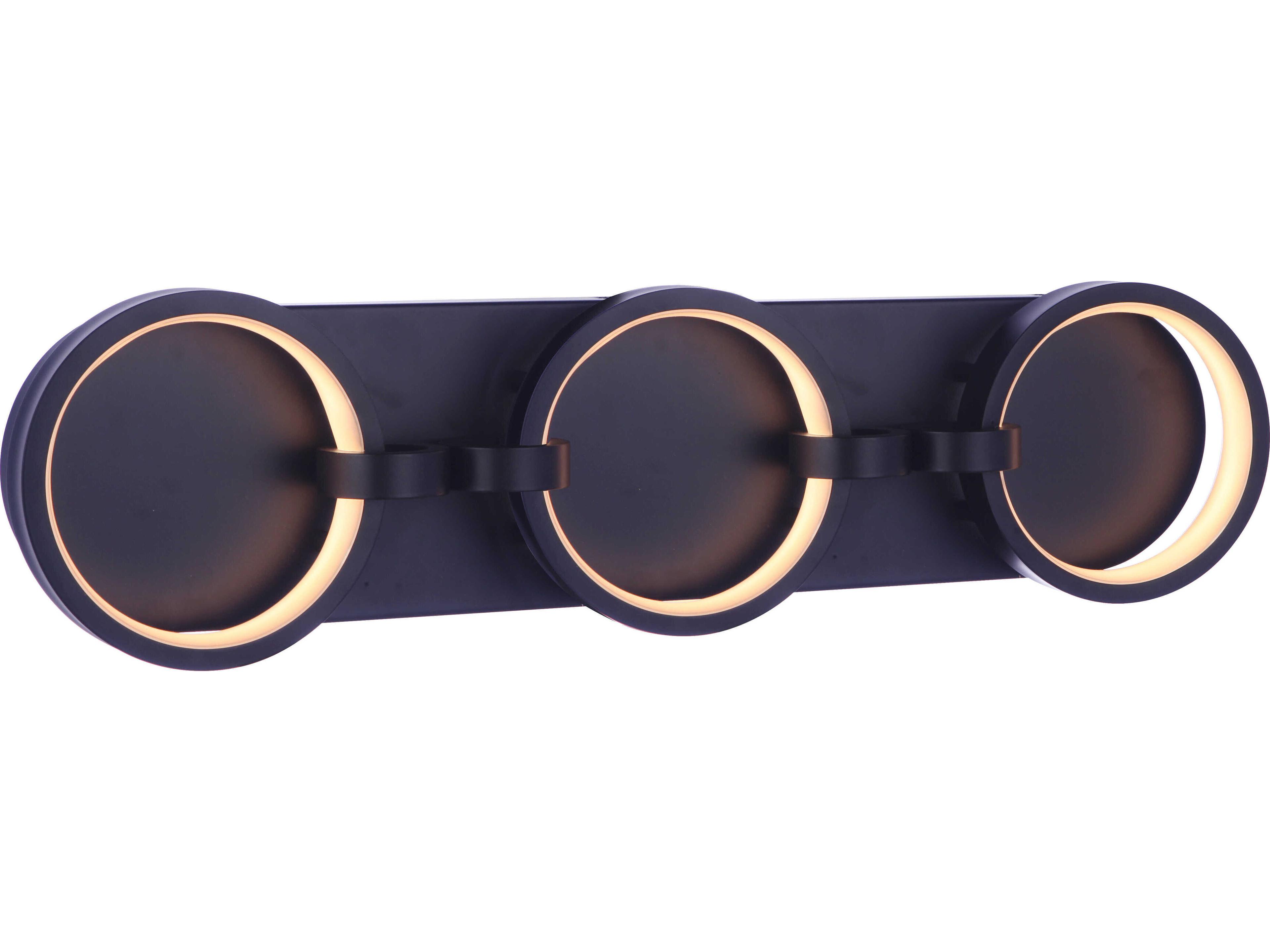 Craftmade Context 3-Light Flat Black Vanity Light