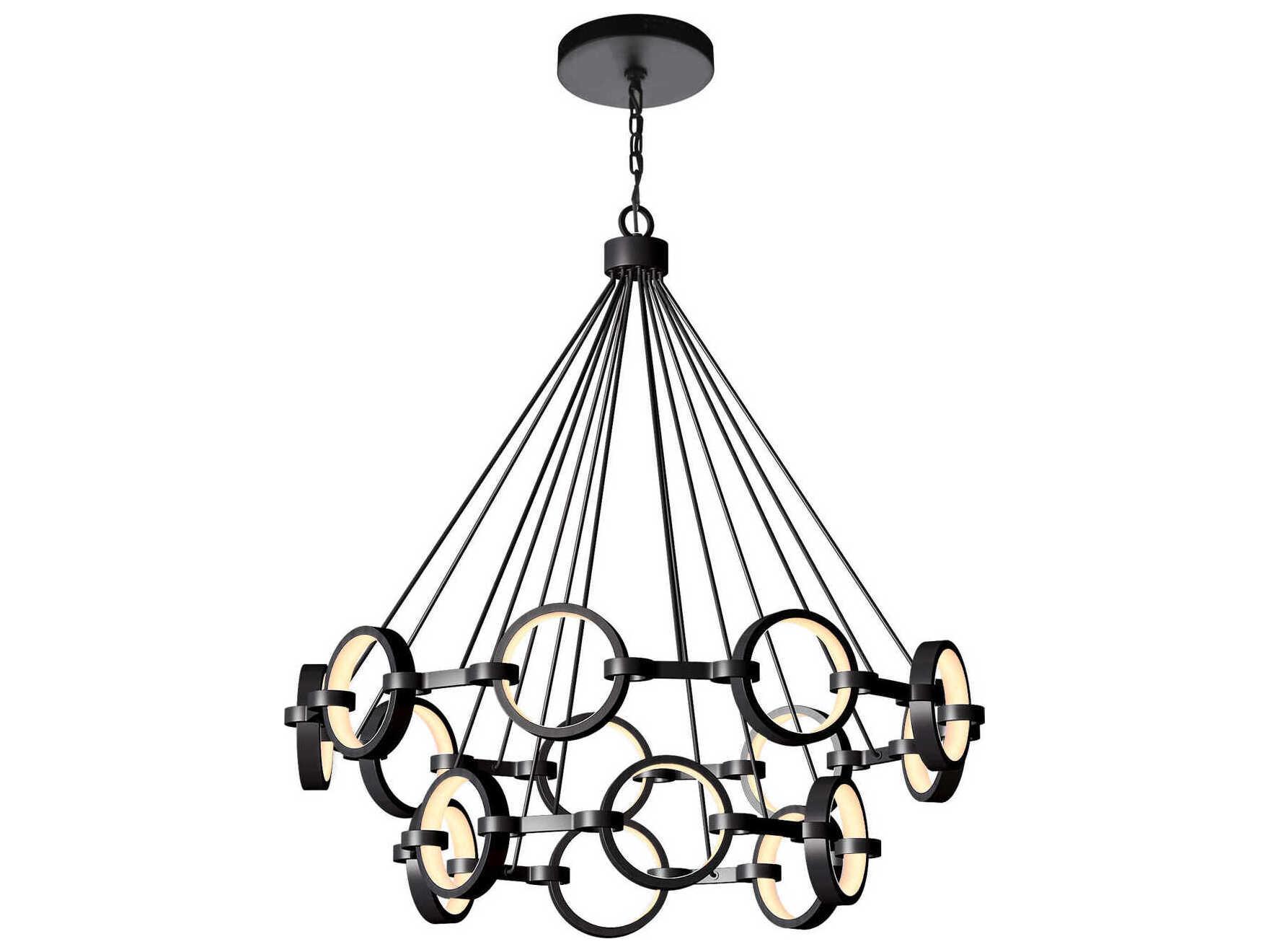 Craftmade Context 15-Light Flat Black Round Chandelier