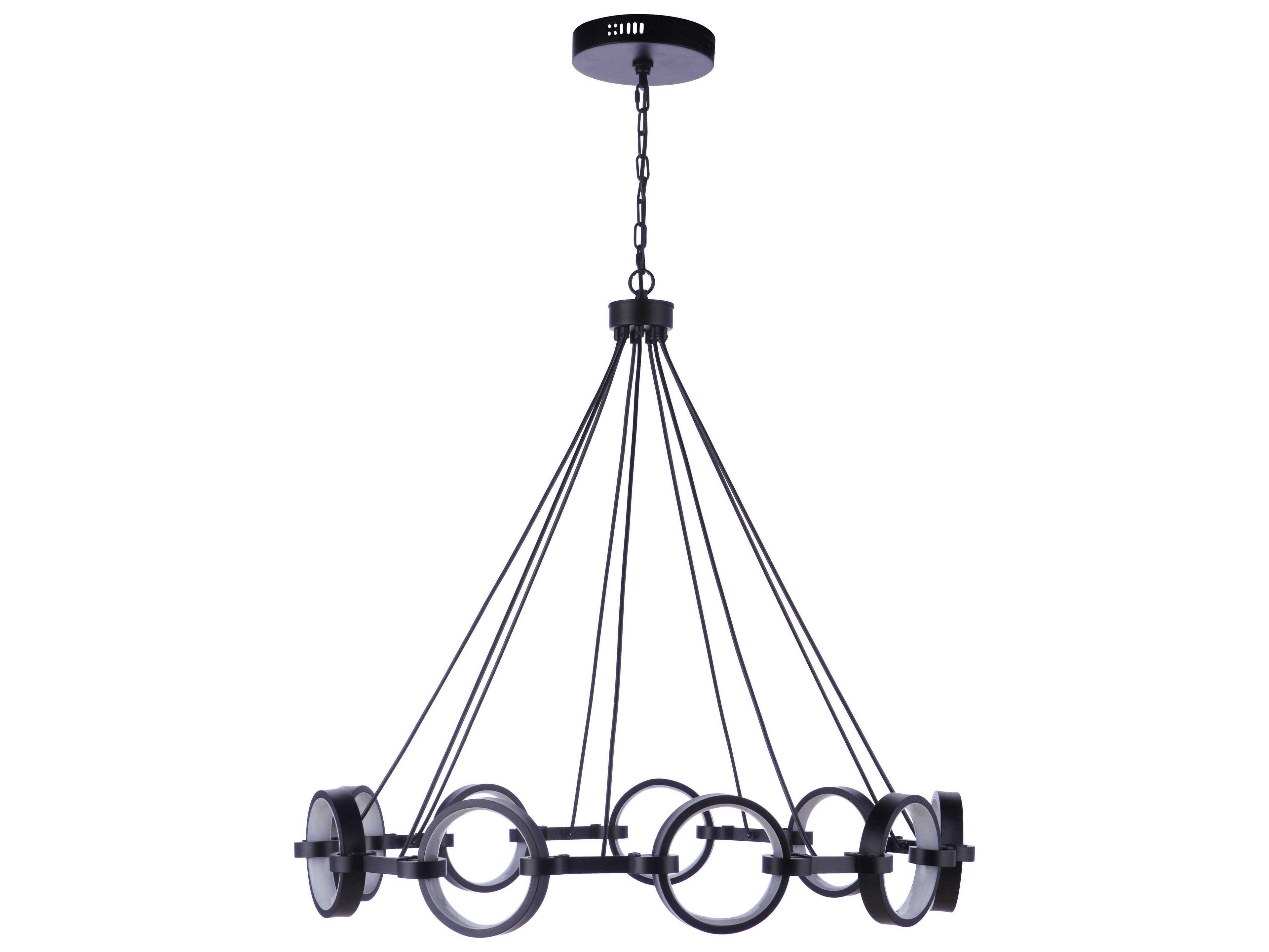 Craftmade Context 9-Light Flat Black Round Chandelier