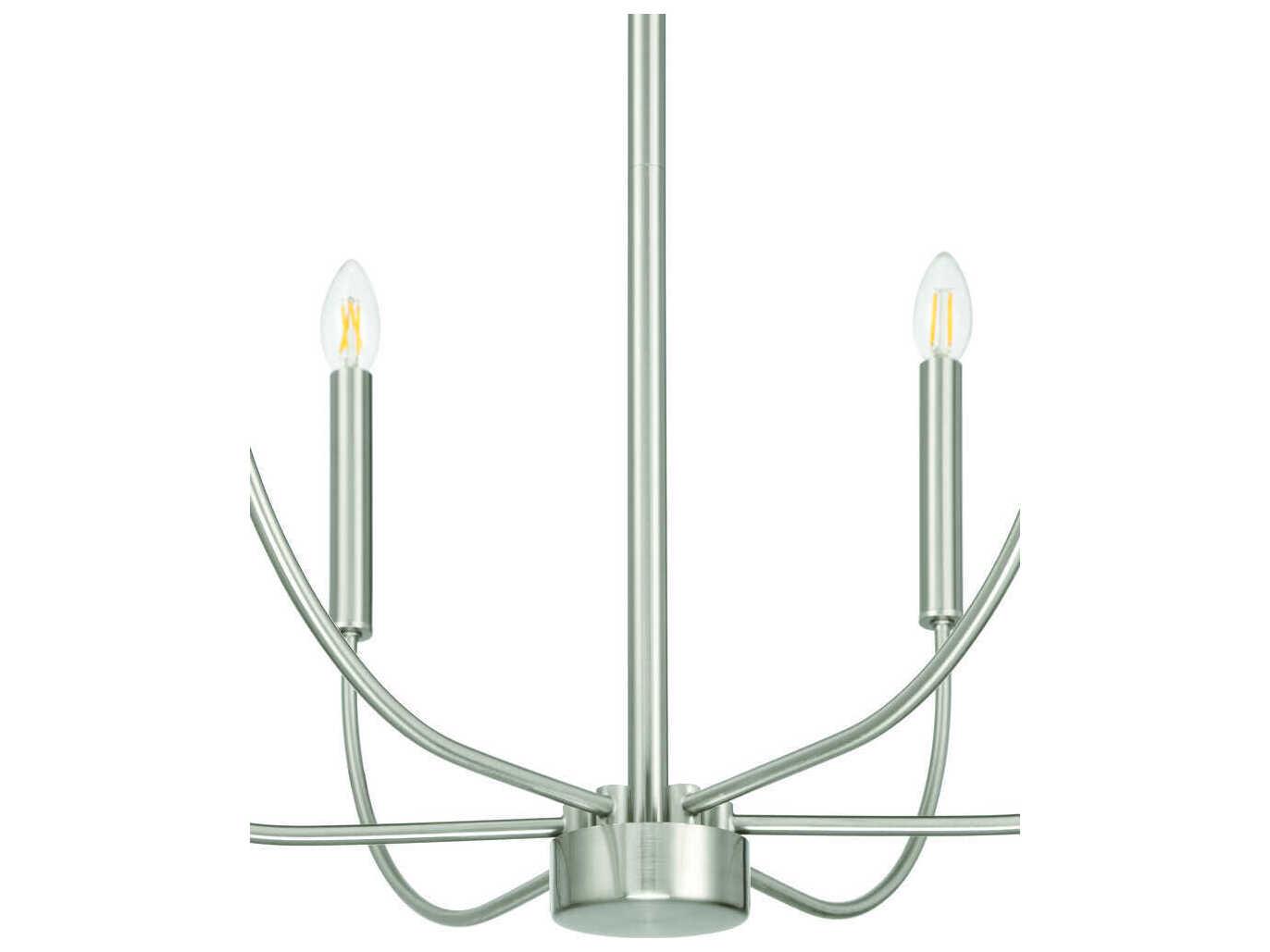 Craftmade Traci 6-Light Brushed Polished Nickel Candelabra Chandelier