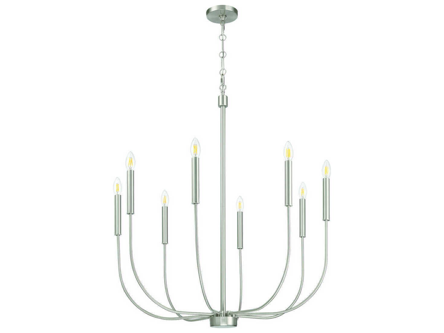 Craftmade Traci 8-Light Brushed Polished Nickel Candelabra Chandelier