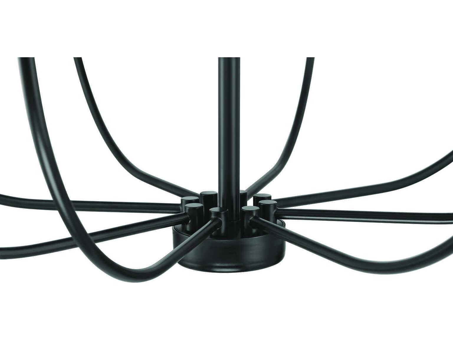 Craftmade Traci 8-Light Flat Black Candelabra Chandelier