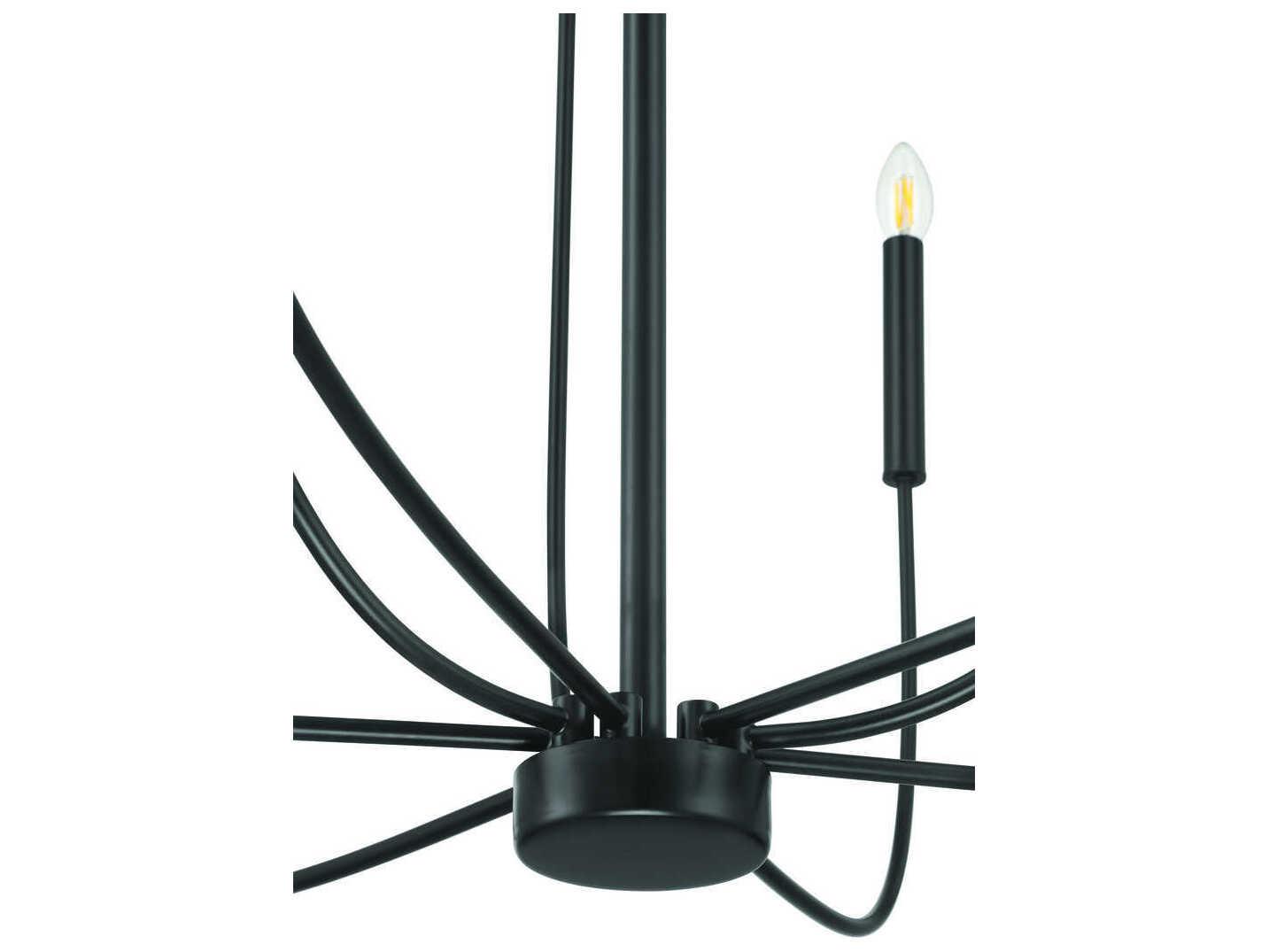 Craftmade Traci 9-Light Flat Black Candelabra Chandelier
