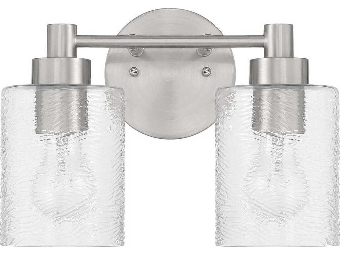 Craftmade Lyndsey 2-Light Brushed Polished Nickel Vanity Light