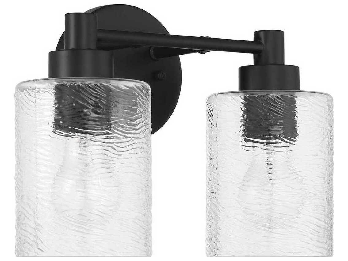 Craftmade Lyndsey 2-Light Flat Black Vanity Light