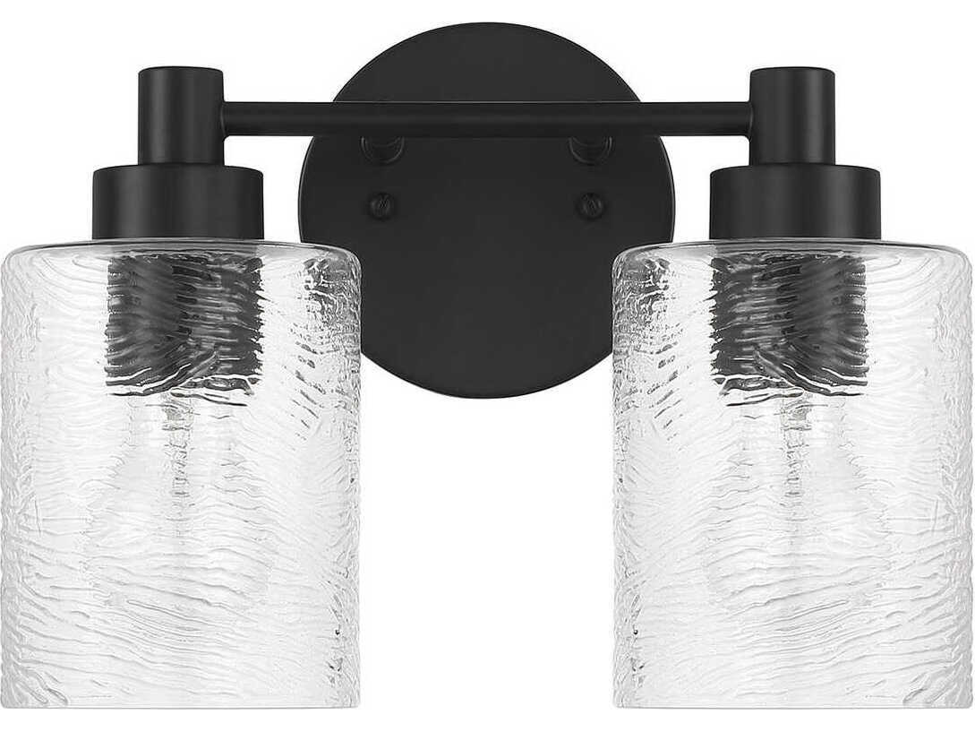 Craftmade Lyndsey 2-Light Flat Black Vanity Light