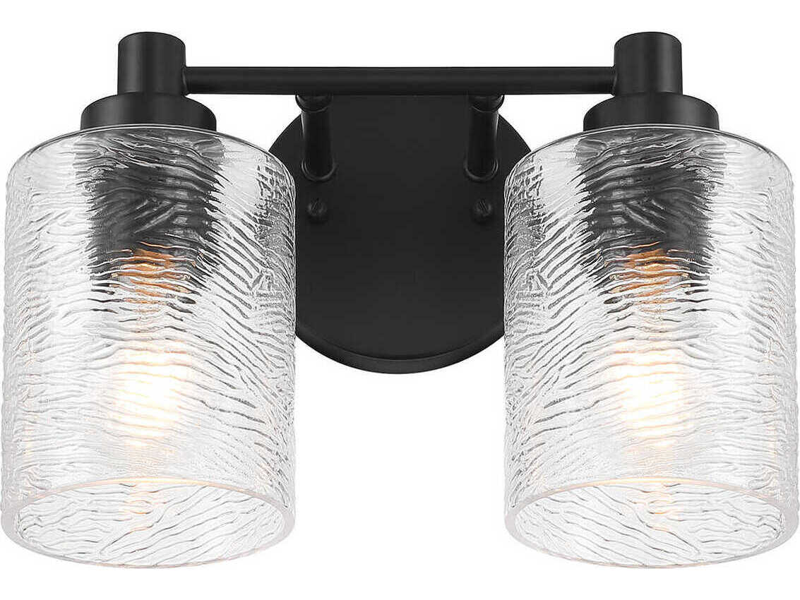 Craftmade Lyndsey 2-Light Flat Black Vanity Light