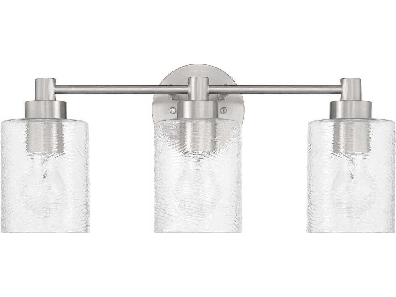 Craftmade Lyndsey 3-Light Brushed Polished Nickel Vanity Light