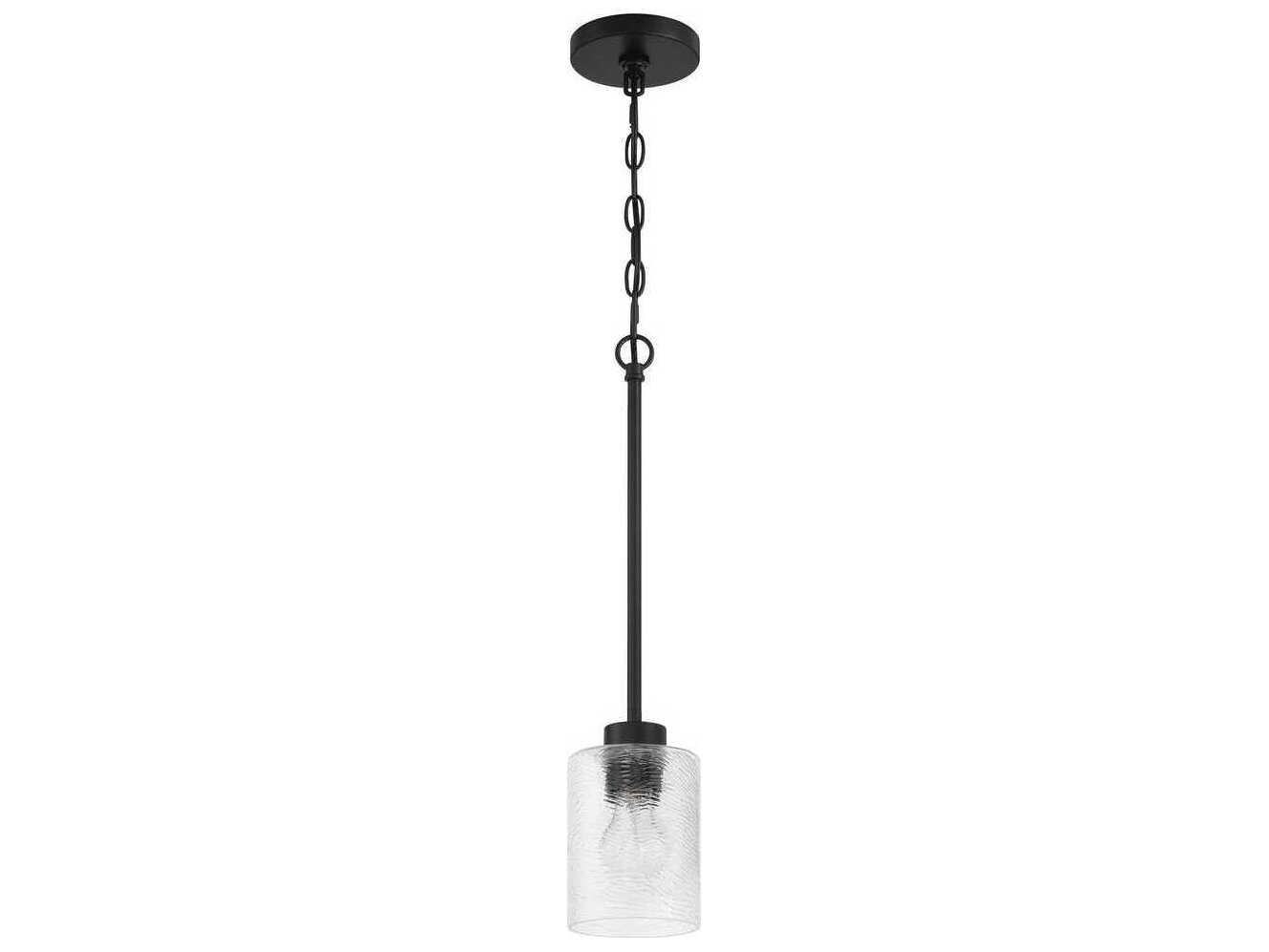 Craftmade Lyndsey 1-Light Flat Black Mini Pendant