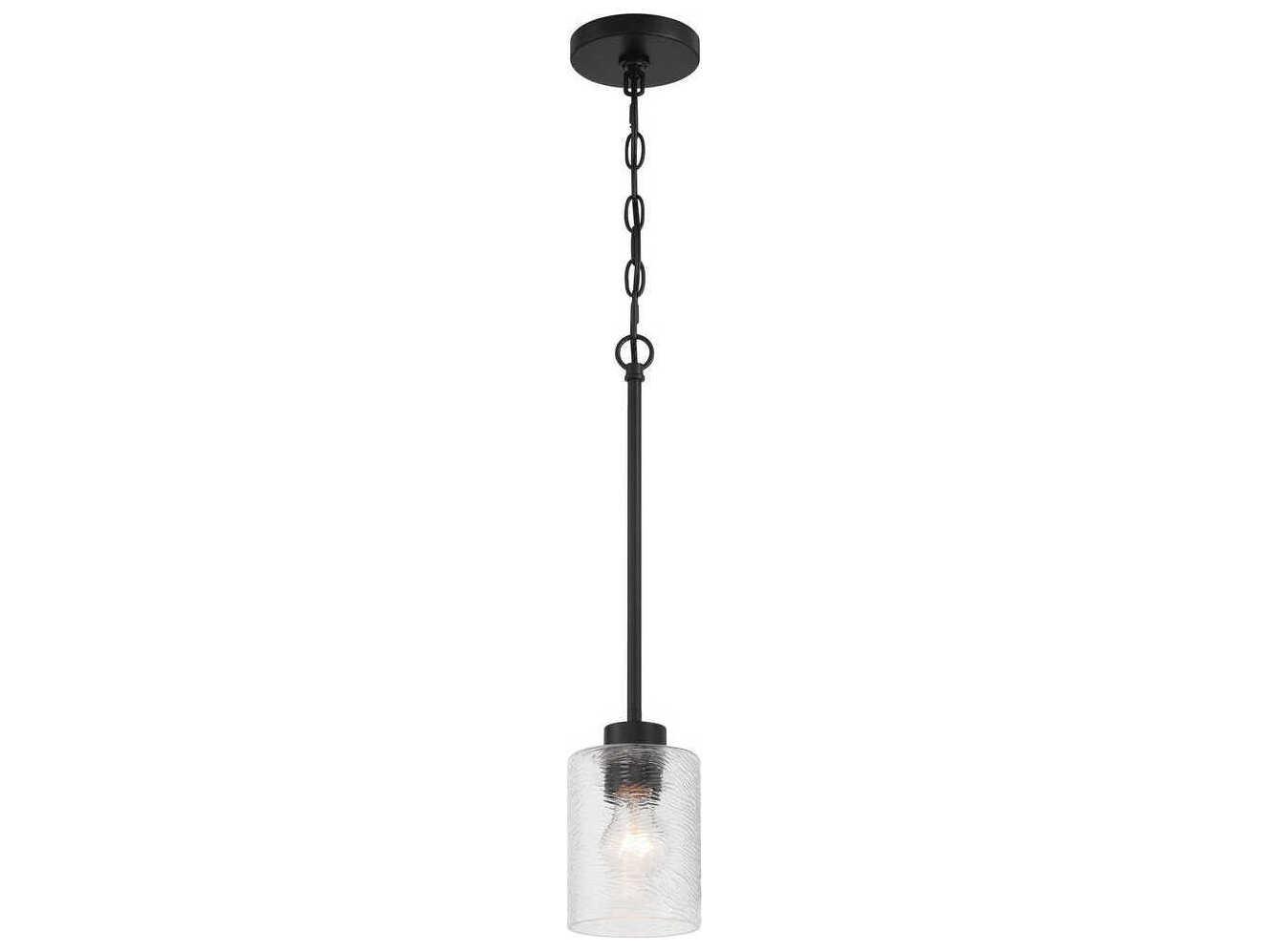 Craftmade Lyndsey 1-Light Flat Black Mini Pendant