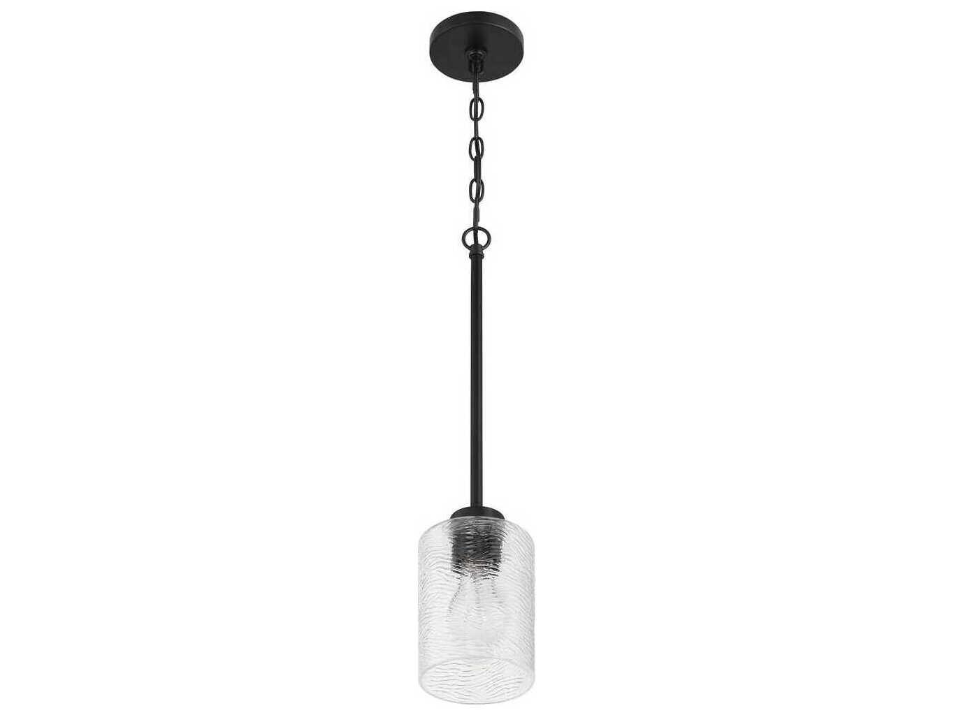 Craftmade Lyndsey 1-Light Flat Black Mini Pendant