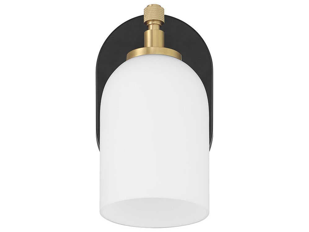 Craftmade Council 1-Light Flat Black Satin Brass Wall Sconce