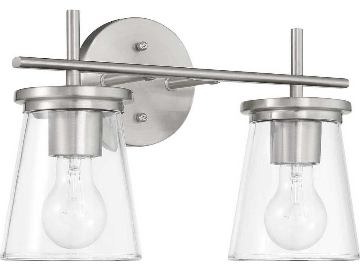 Craftmade Connell 2-Light Brushed Polished Nickel Vanity Light