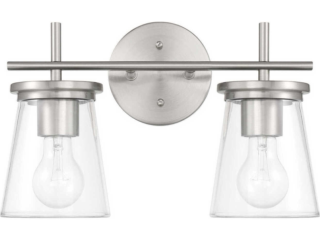 Craftmade Connell 2-Light Brushed Polished Nickel Vanity Light
