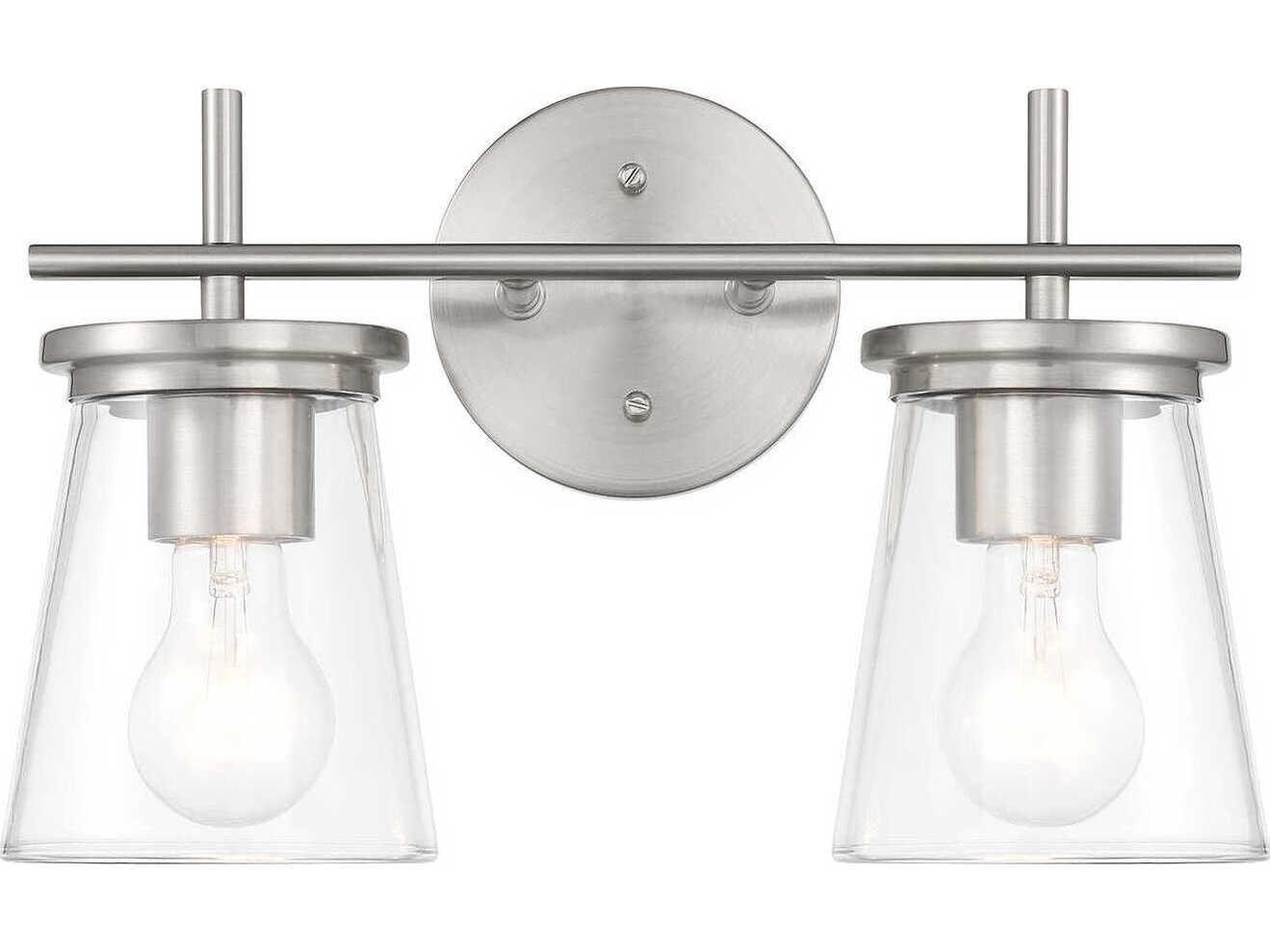 Craftmade Connell 2-Light Brushed Polished Nickel Vanity Light