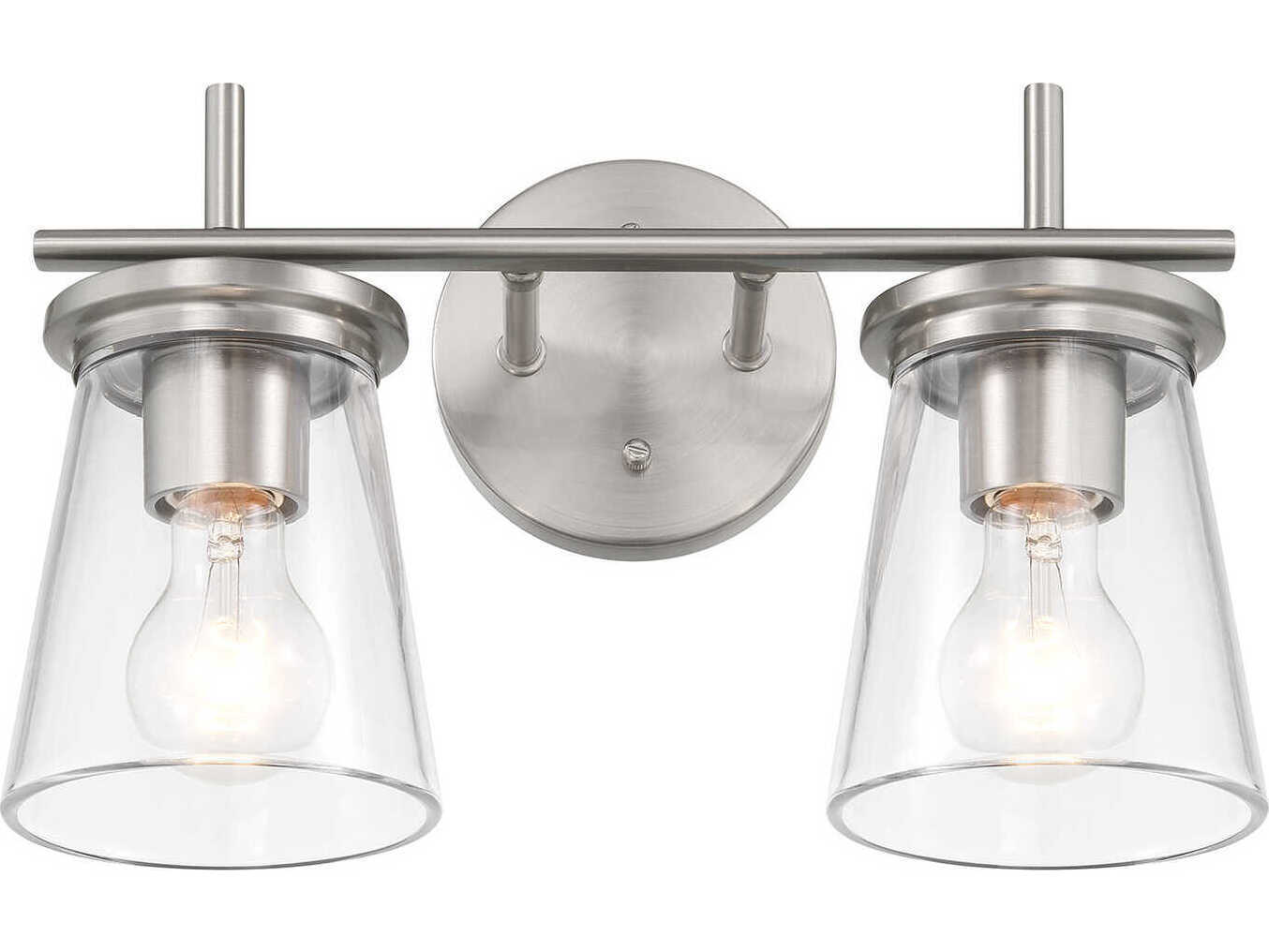 Craftmade Connell 2-Light Brushed Polished Nickel Vanity Light