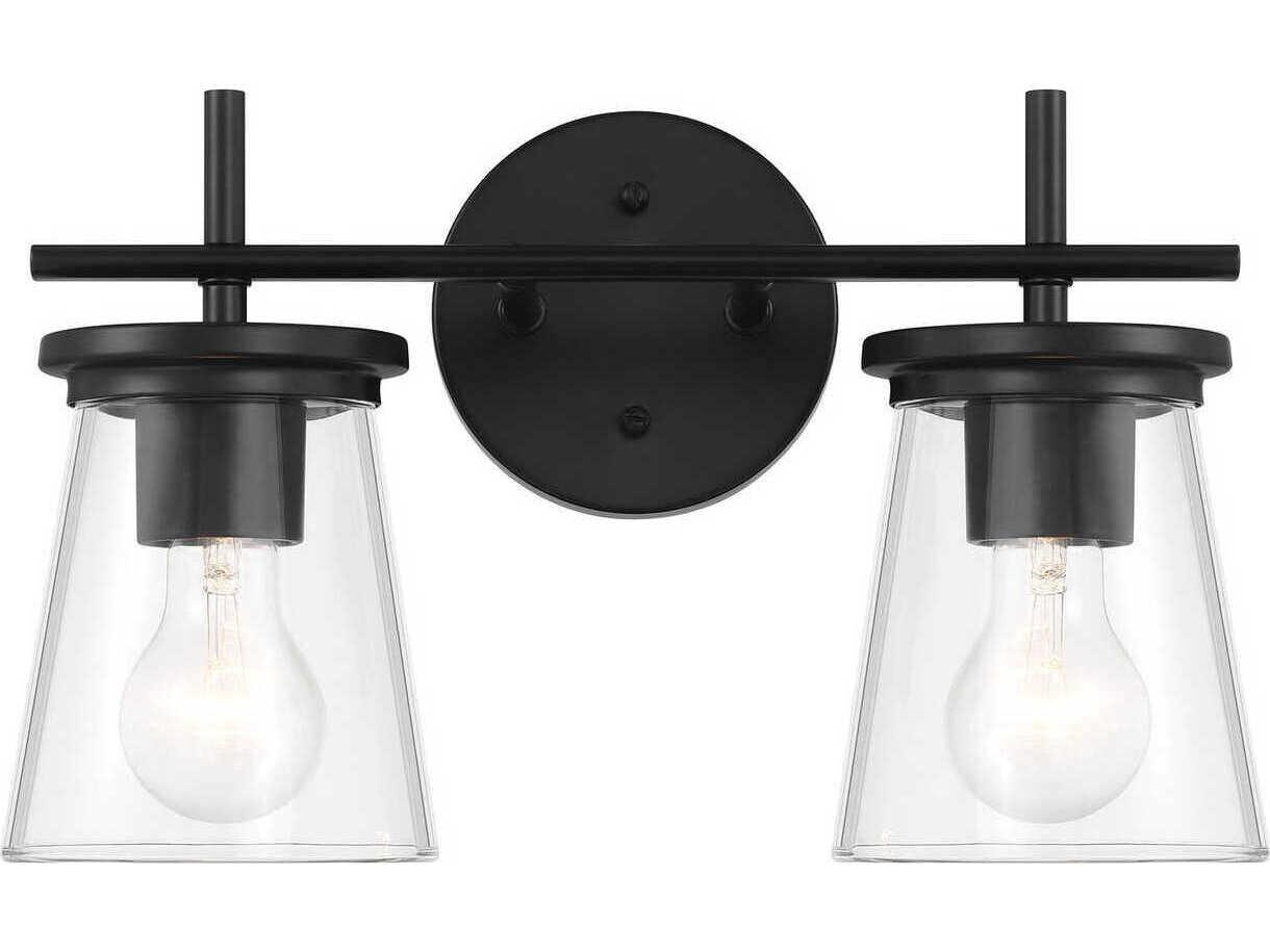 Craftmade Connell 2-Light Flat Black Vanity Light