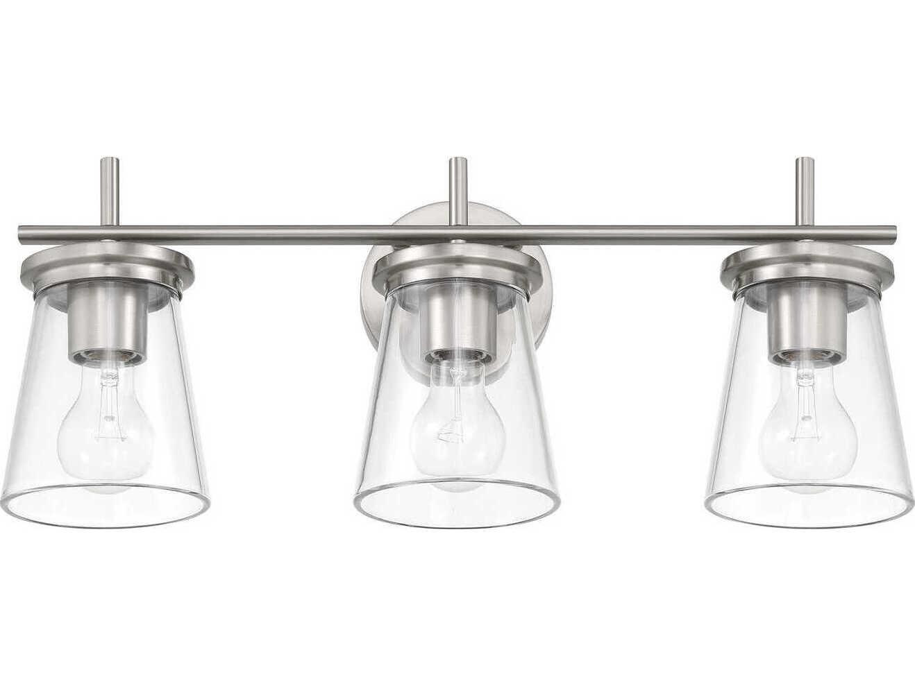 Craftmade Connell 3-Light Brushed Polished Nickel Vanity Light