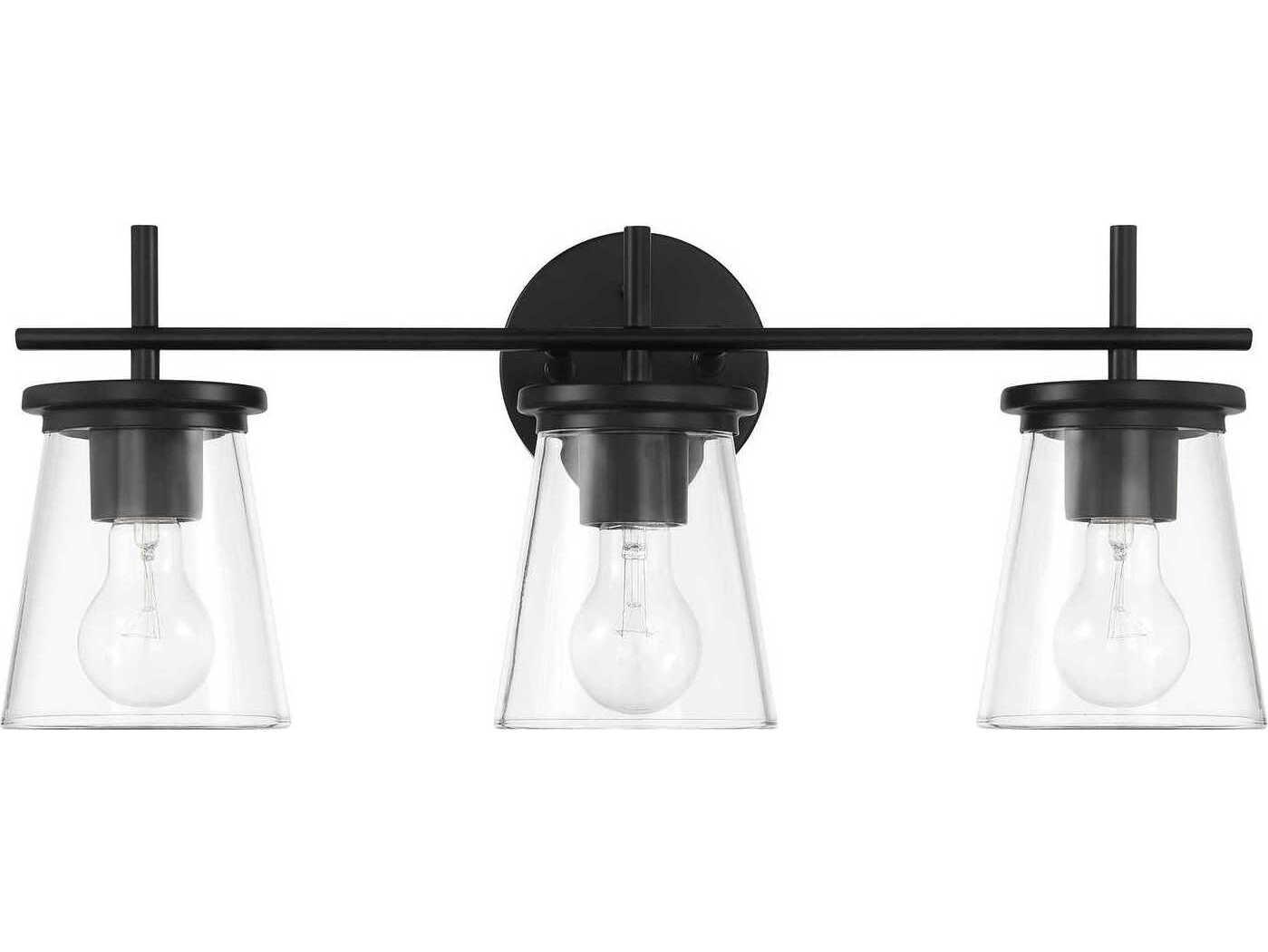 Craftmade Connell 3-Light Flat Black Vanity Light