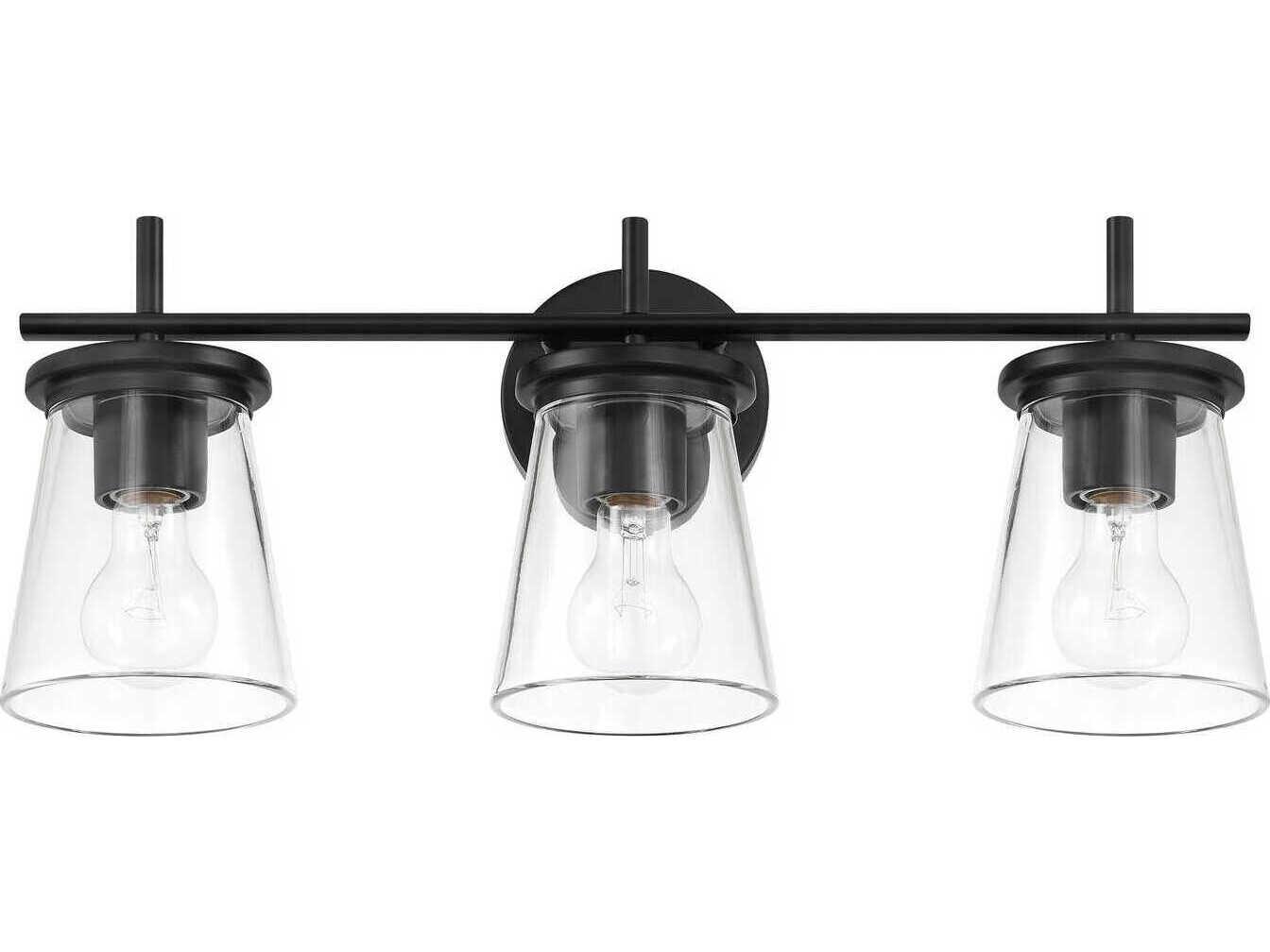 Craftmade Connell 3-Light Flat Black Vanity Light