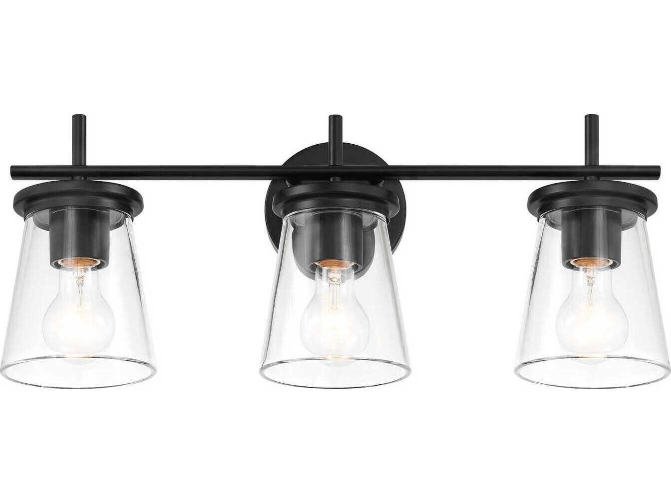 Craftmade Connell 3-Light Flat Black Vanity Light