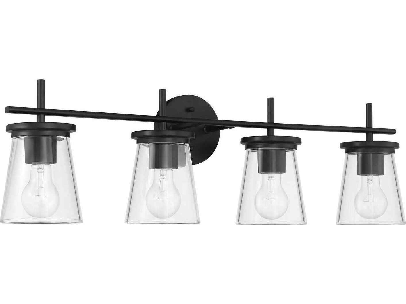 Craftmade Connell 4-Light Flat Black Vanity Light