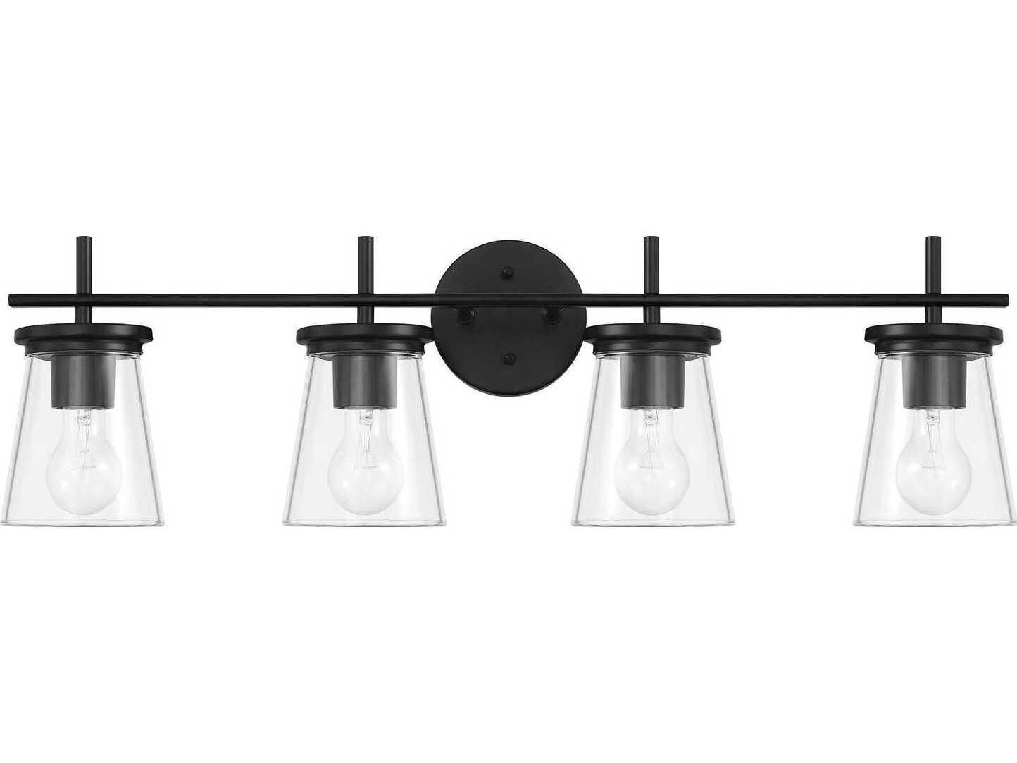Craftmade Connell 4-Light Flat Black Vanity Light