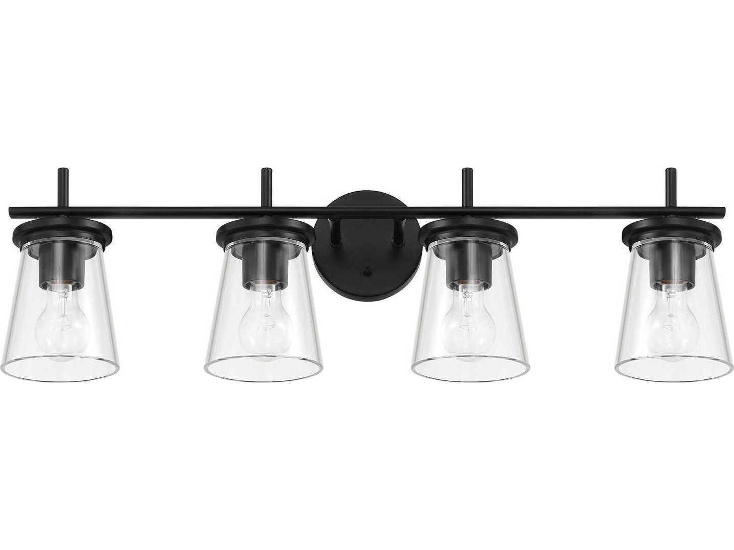 Craftmade Connell 4-Light Flat Black Vanity Light