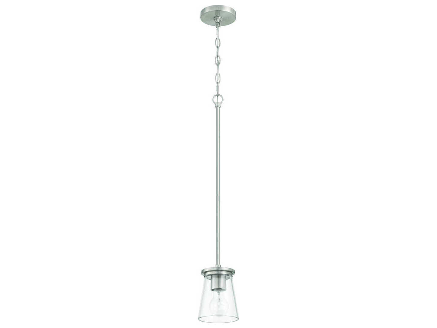 Craftmade Connell 1-Light Brushed Polished Nickel Mini Pendant