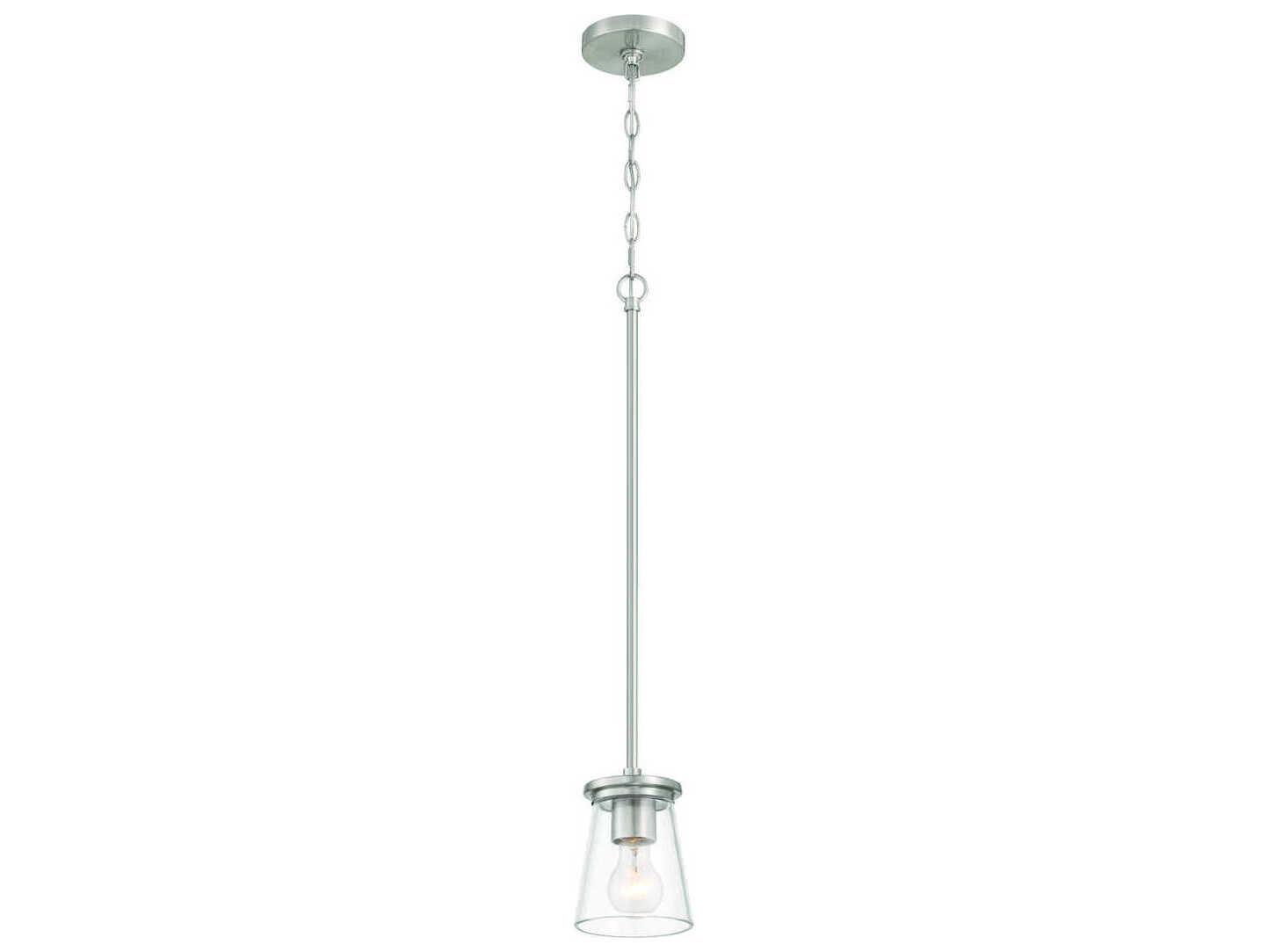 Craftmade Connell 1-Light Brushed Polished Nickel Mini Pendant