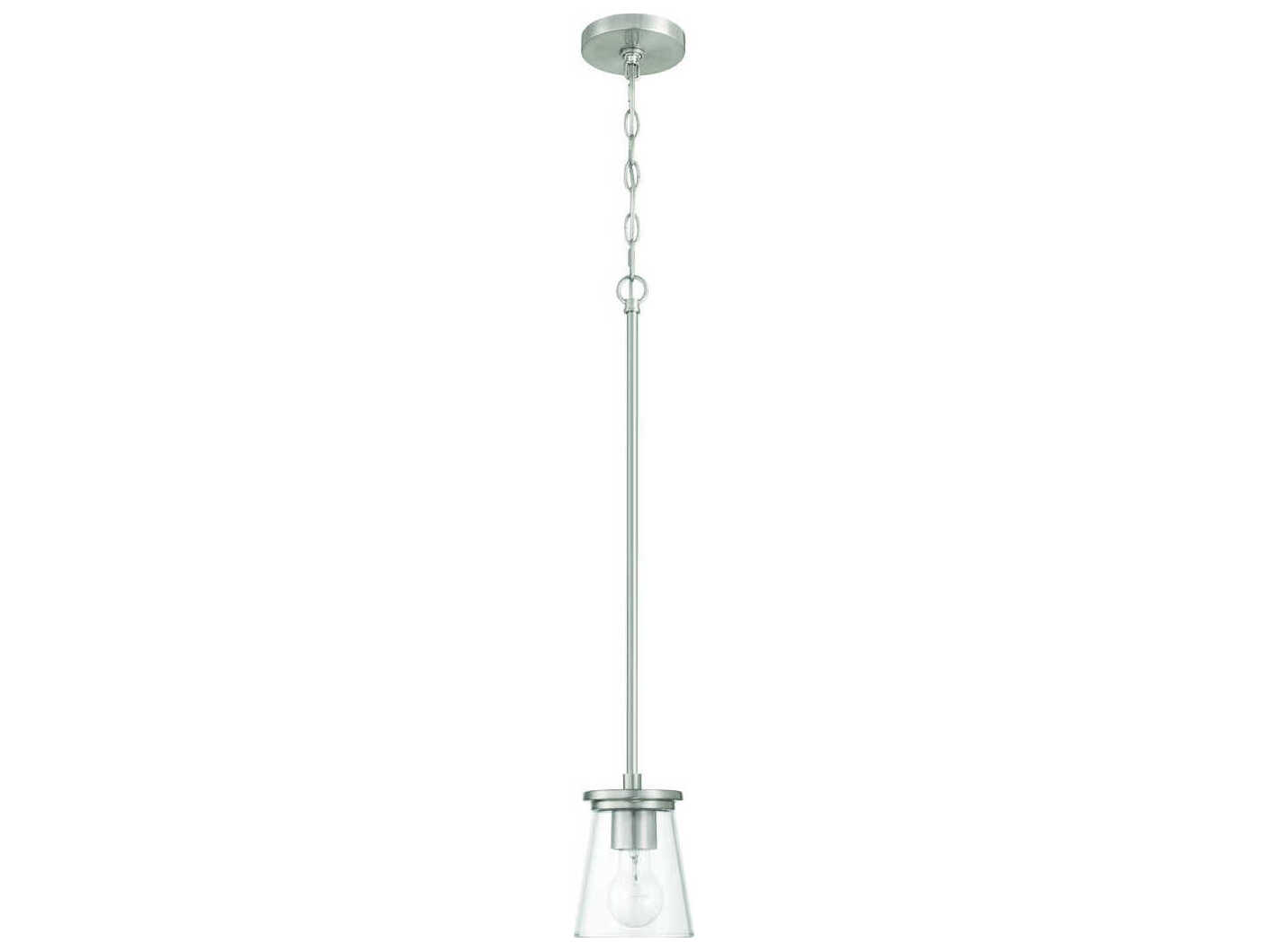 Craftmade Connell 1-Light Brushed Polished Nickel Mini Pendant