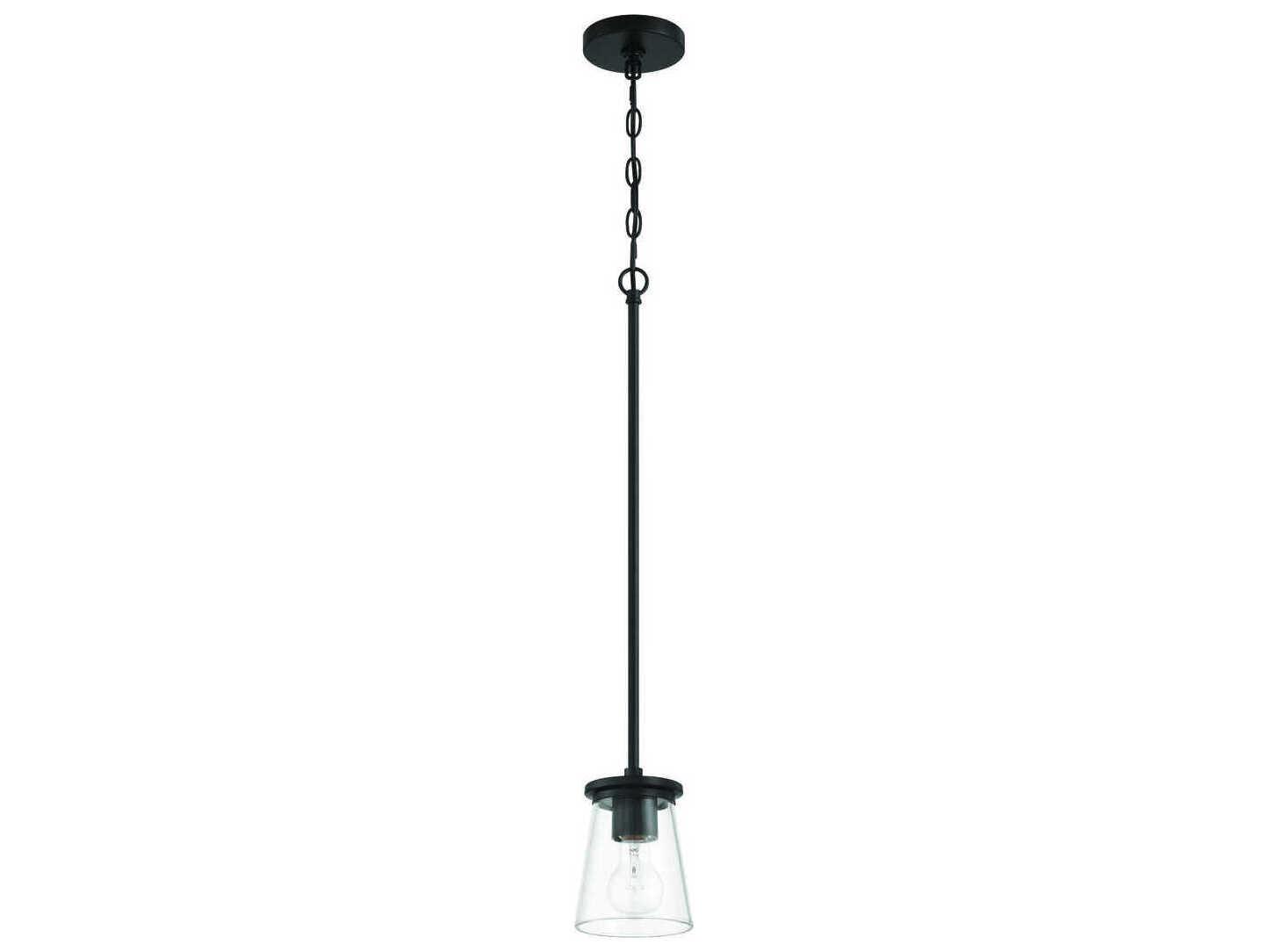 Craftmade Connell 1-Light Flat Black Mini Pendant