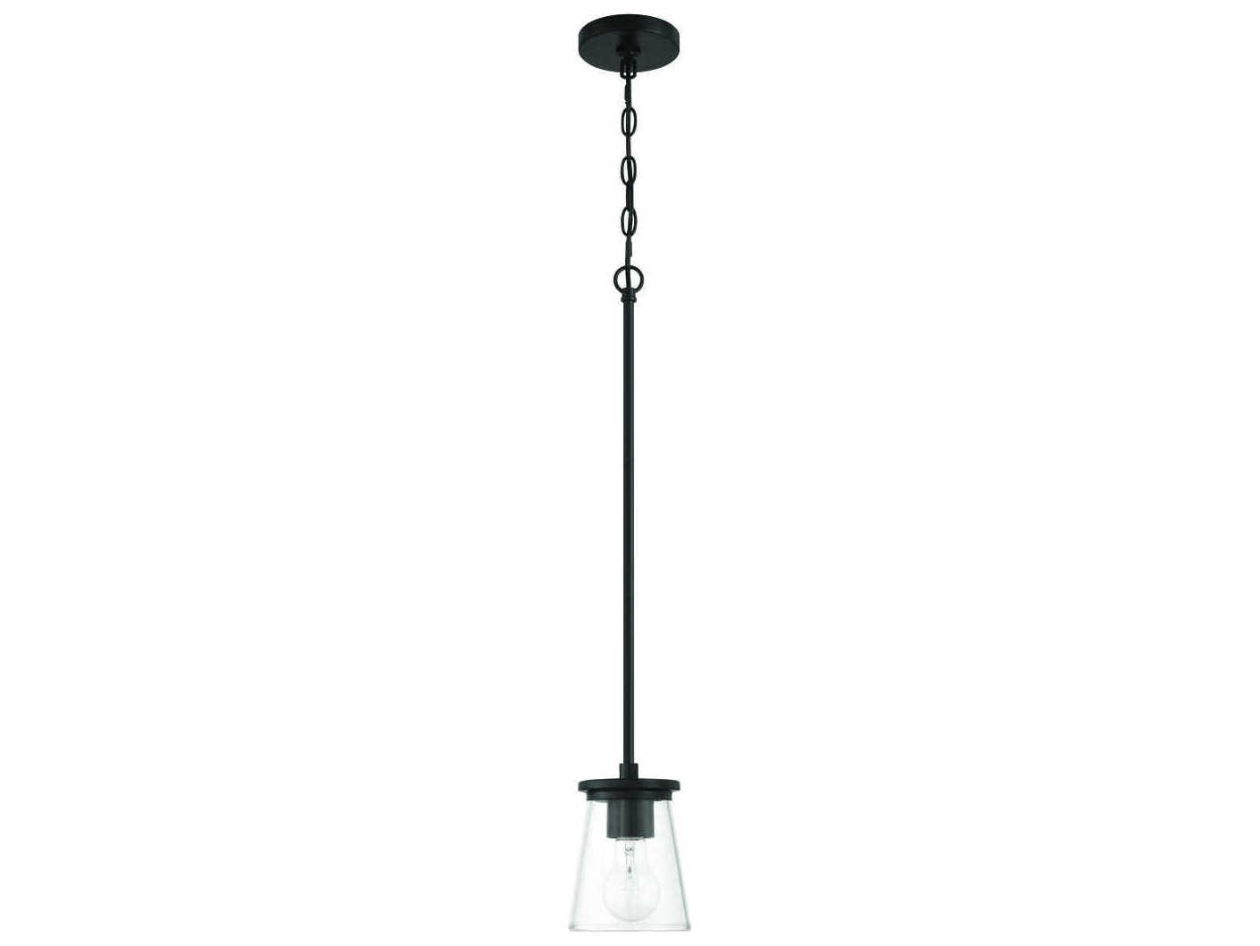Craftmade Connell 1-Light Flat Black Mini Pendant