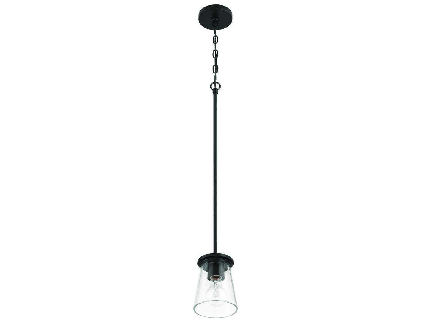 Craftmade Connell 1-Light Flat Black Mini Pendant