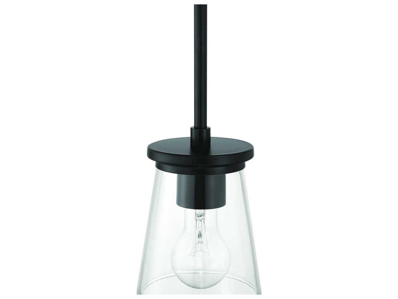 Craftmade Connell 1-Light Flat Black Mini Pendant