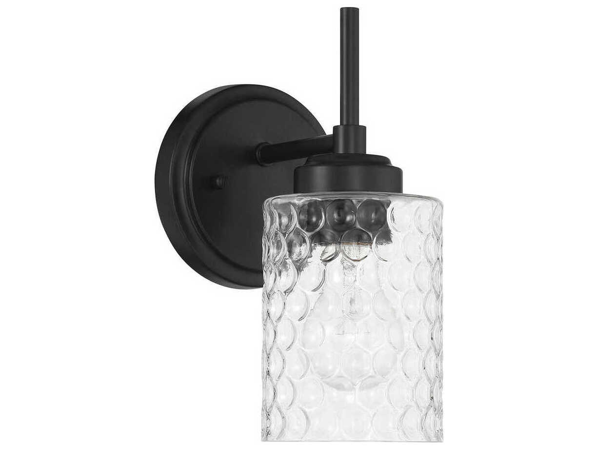 Craftmade Claire 1-Light Flat Black Wall Sconce
