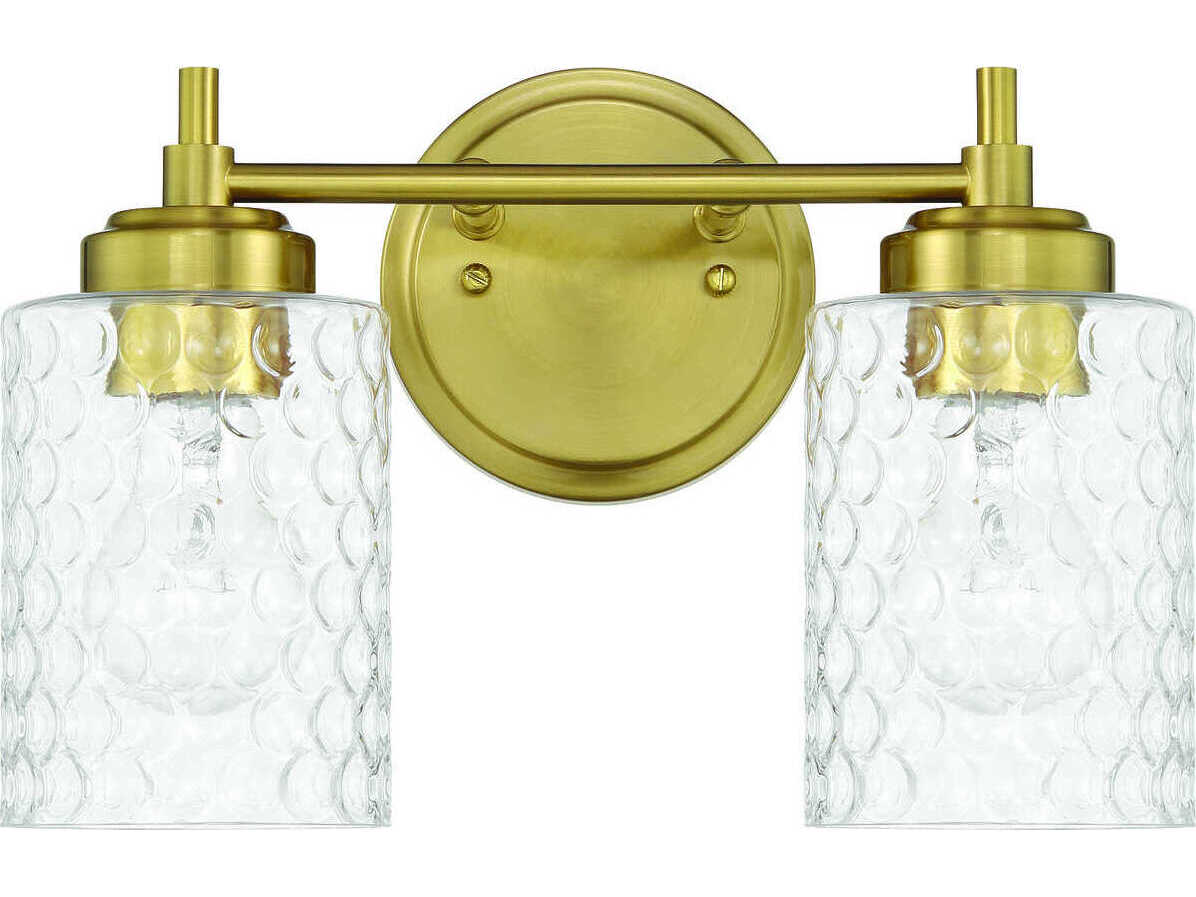 Craftmade Claire 2-Light Satin Brass Vanity Light
