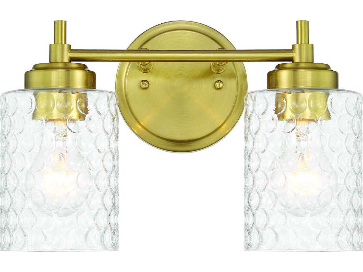 Craftmade Claire 2-Light Satin Brass Vanity Light