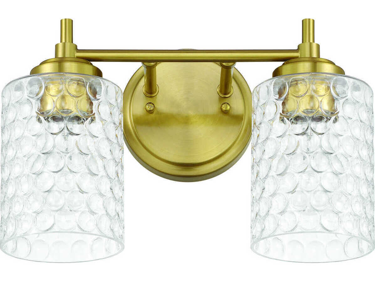 Craftmade Claire 2-Light Satin Brass Vanity Light