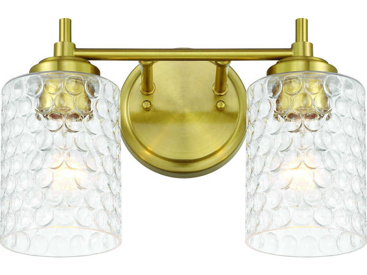 Craftmade Claire 2-Light Satin Brass Vanity Light