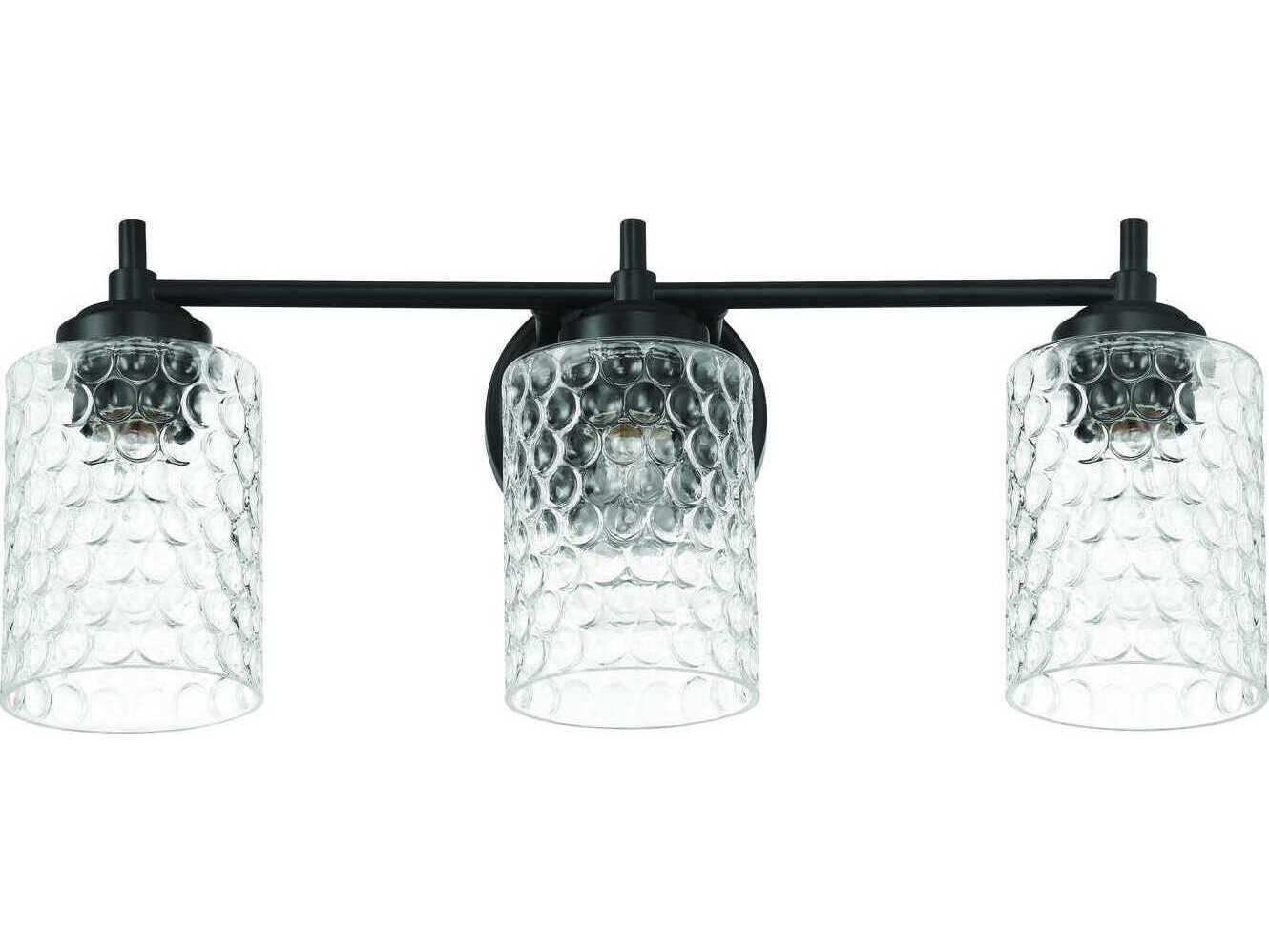 Craftmade Claire 3-Light Flat Black Vanity Light