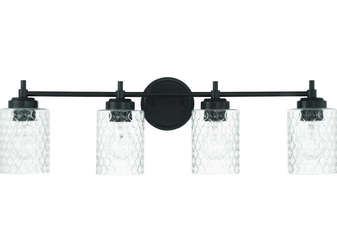 Craftmade Claire 4-Light Flat Black Vanity Light