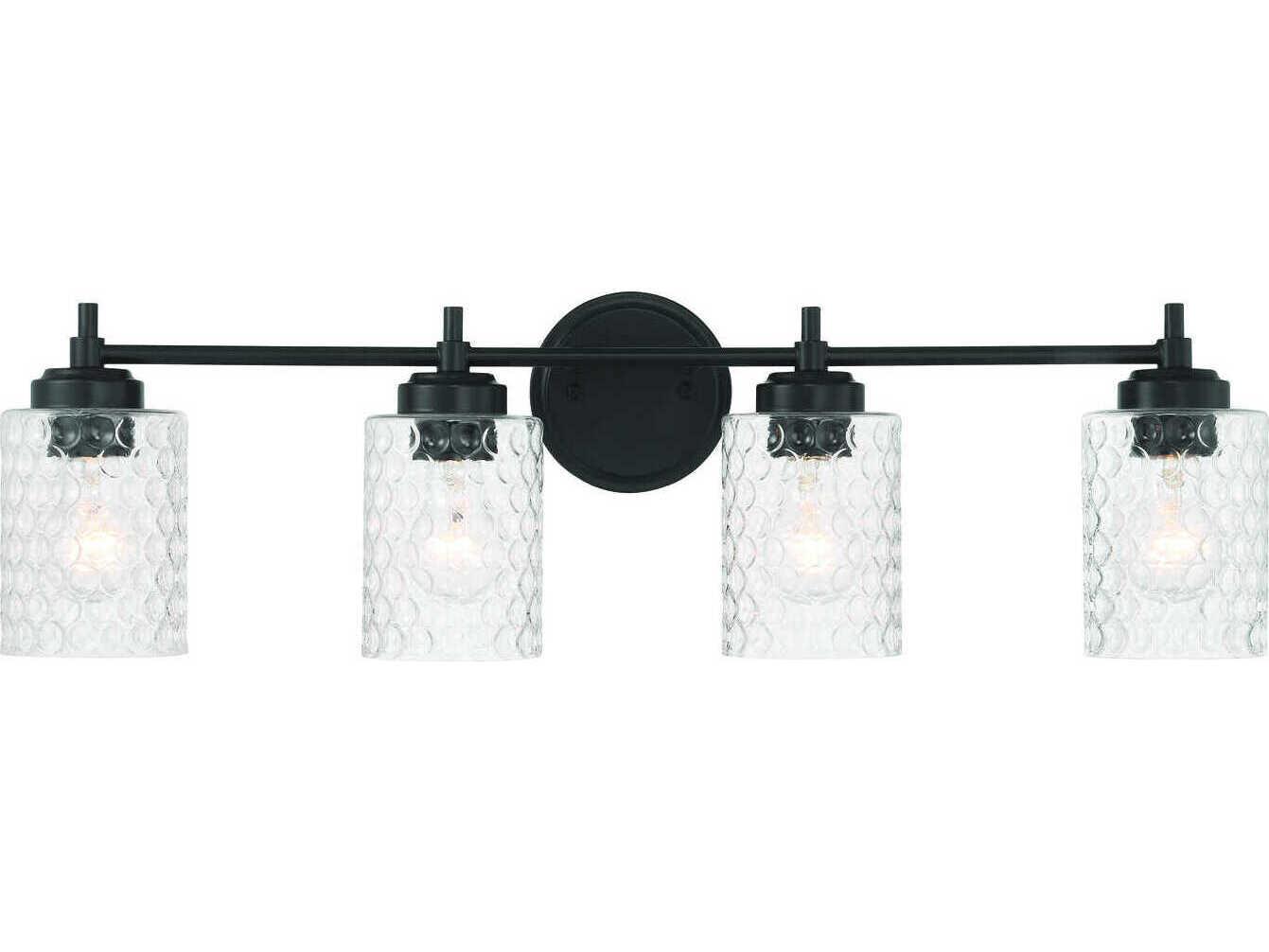 Craftmade Claire 4-Light Flat Black Vanity Light