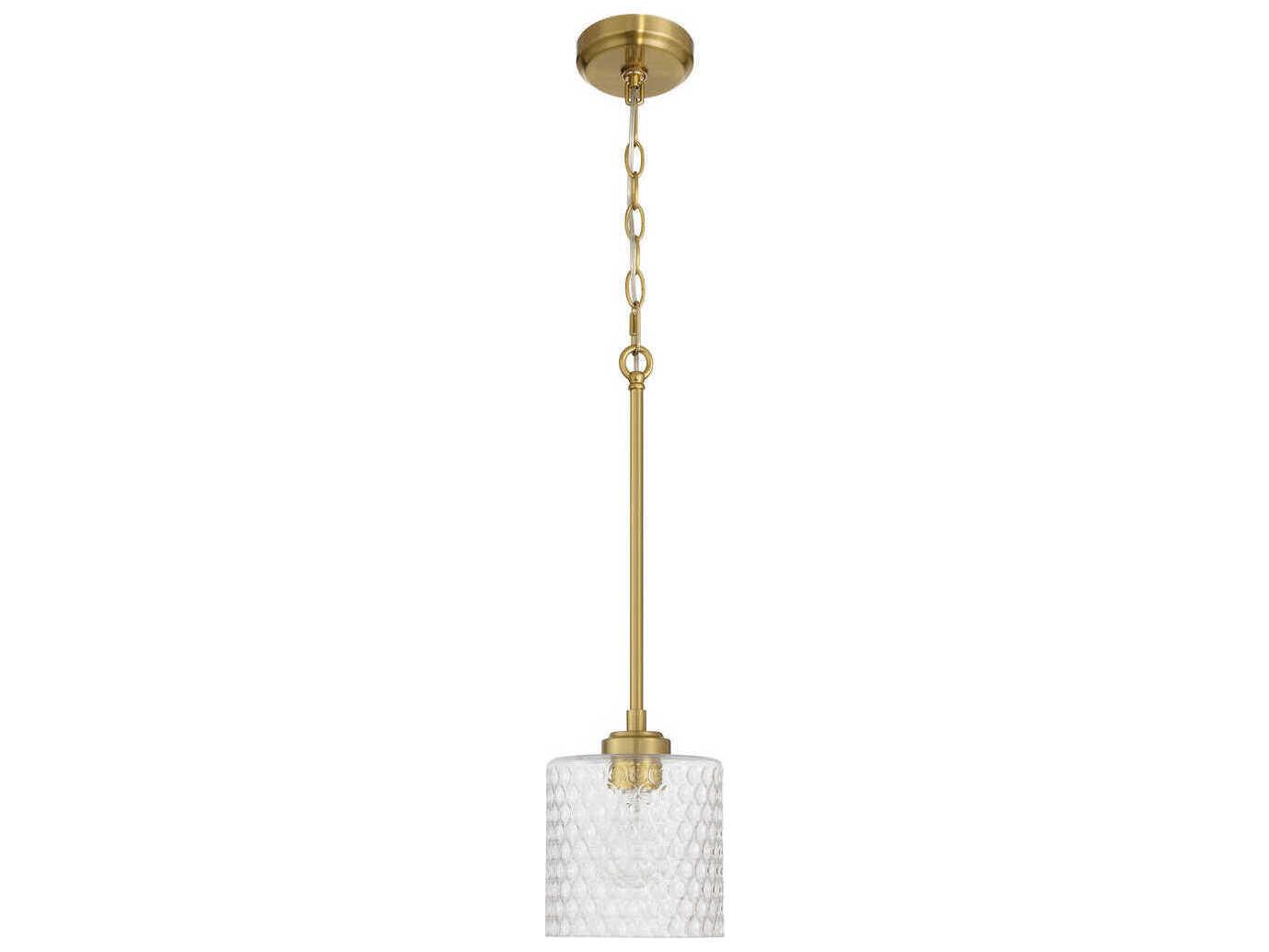 Craftmade Claire 1-Light Satin Brass Mini Pendant