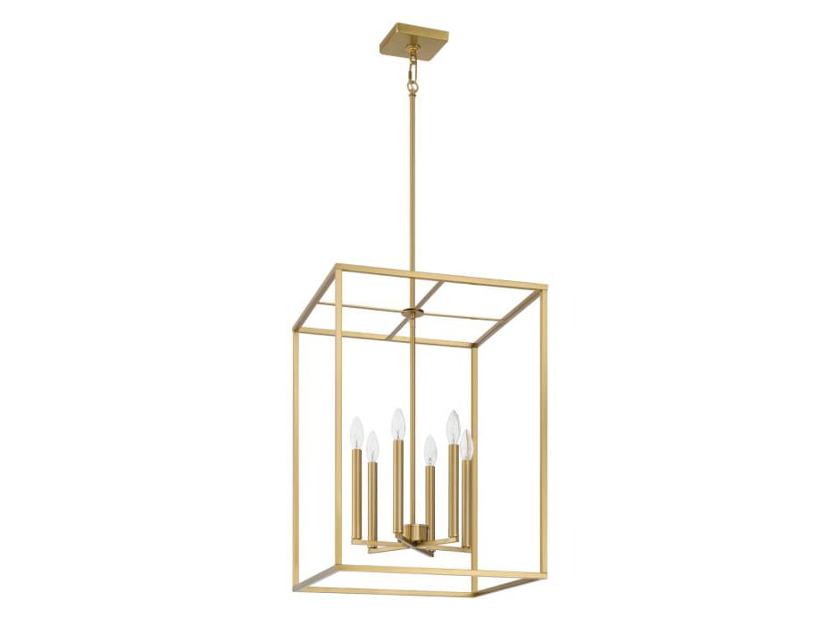 Craftmade Signature Foyer 6-Light Satin Brass Geometric Pendant
