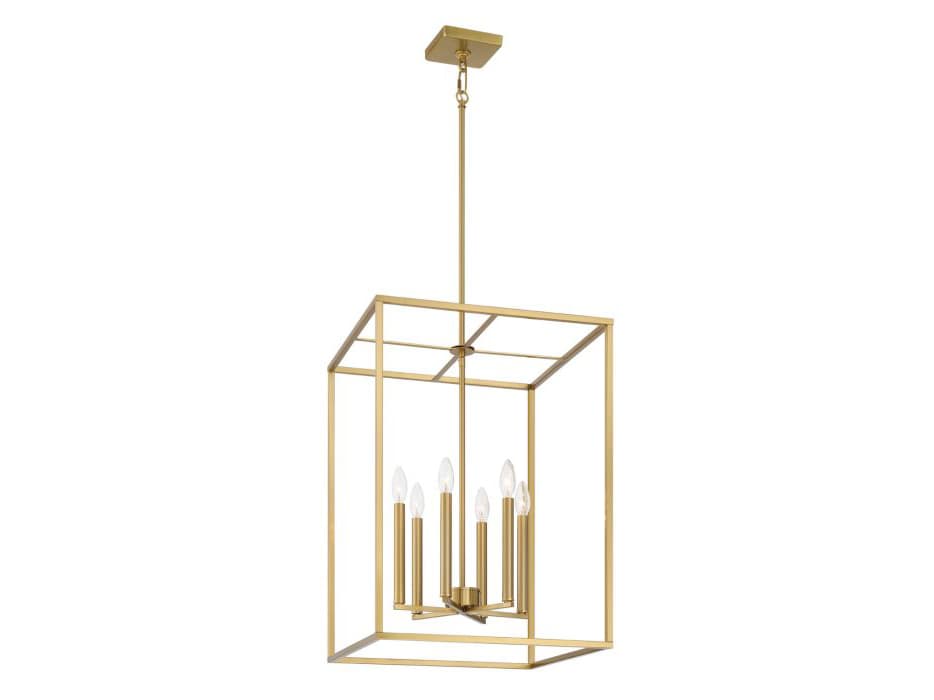 Craftmade Signature Foyer 6-Light Satin Brass Geometric Pendant