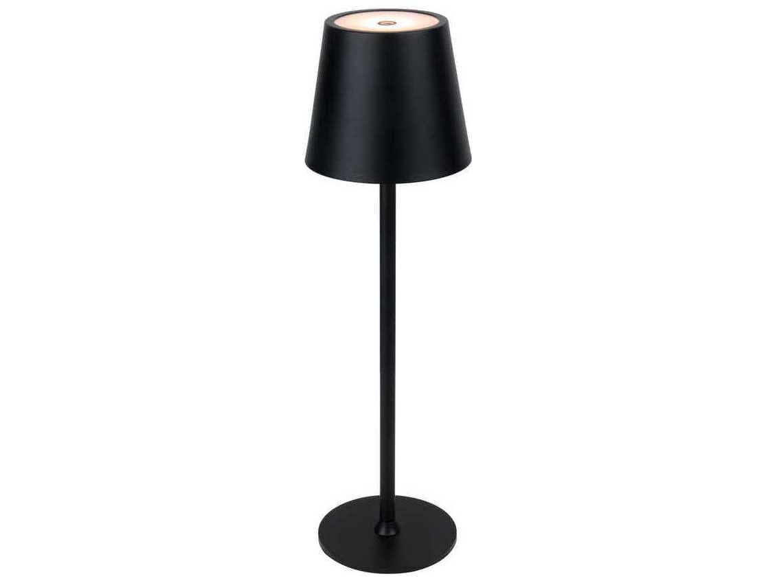 Craftmade Evans Flat Black Frost Polystyrene Table Lamp